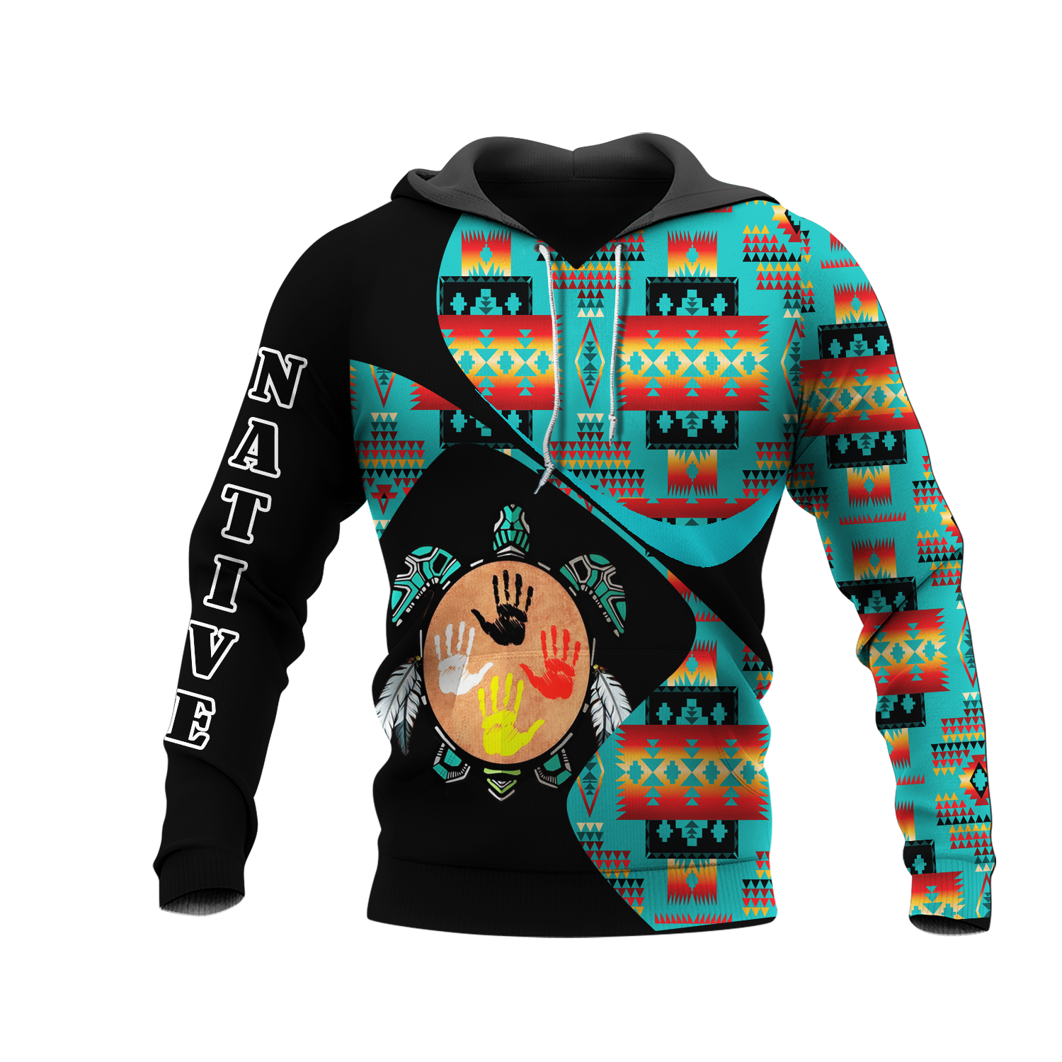 HD0012592 Pattern Native American  Pride 3D Hoodie