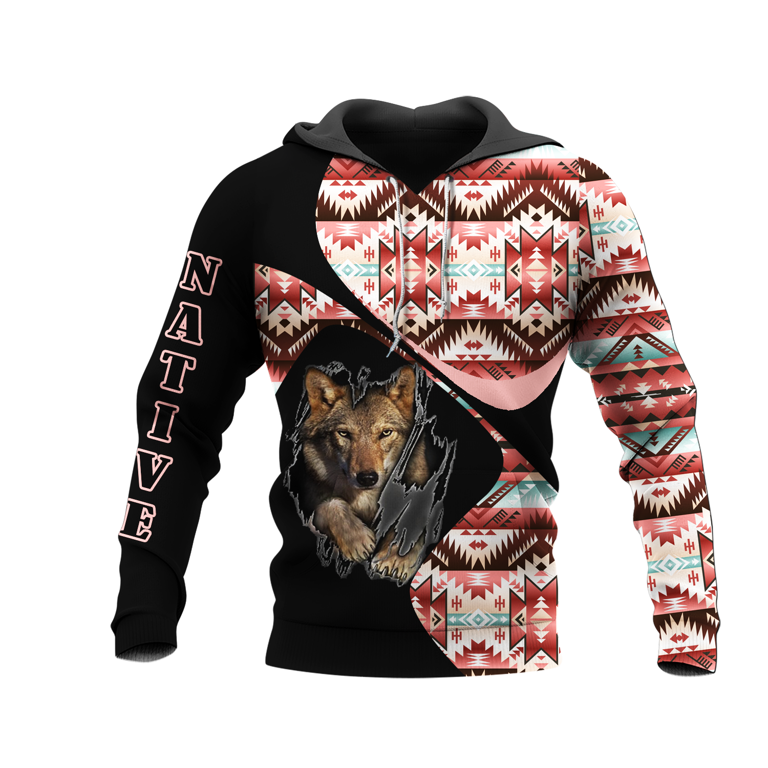 HD0012596 Pattern Native American  Pride 3D Hoodie
