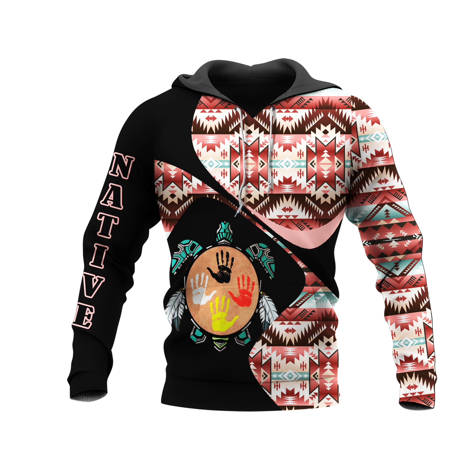 HD0012597 Pattern Native American  Pride 3D Hoodie