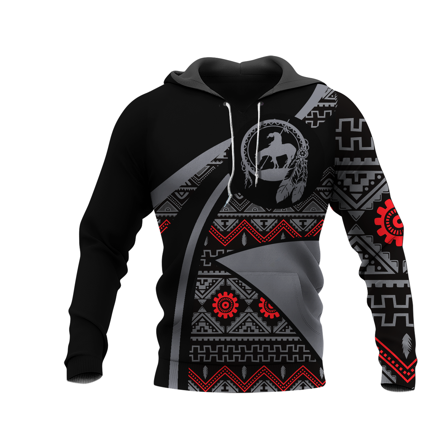 HD0012607 Pattern Native American  Pride 3D Hoodie