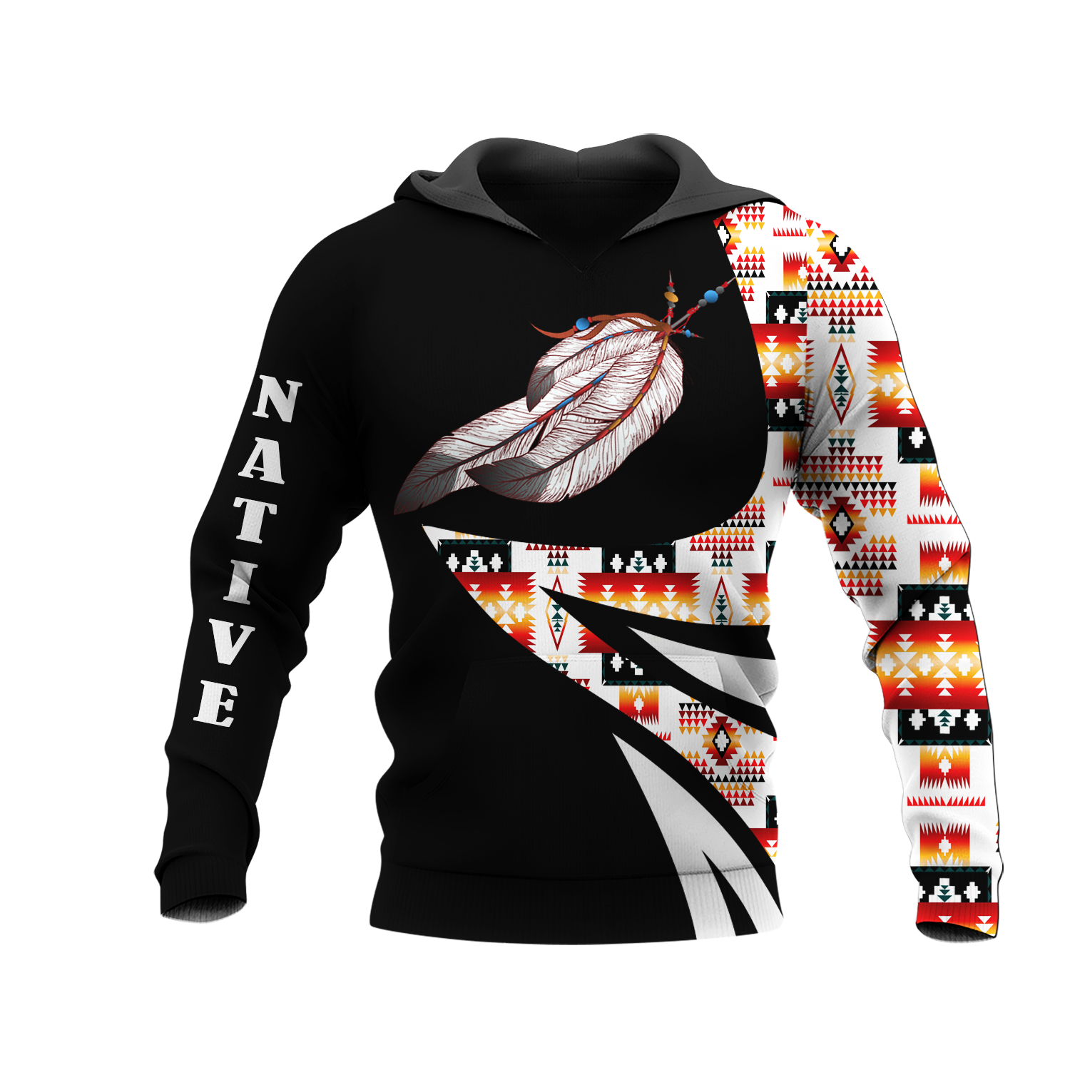 HD0012635 Pattern Native American  Pride 3D Hoodie