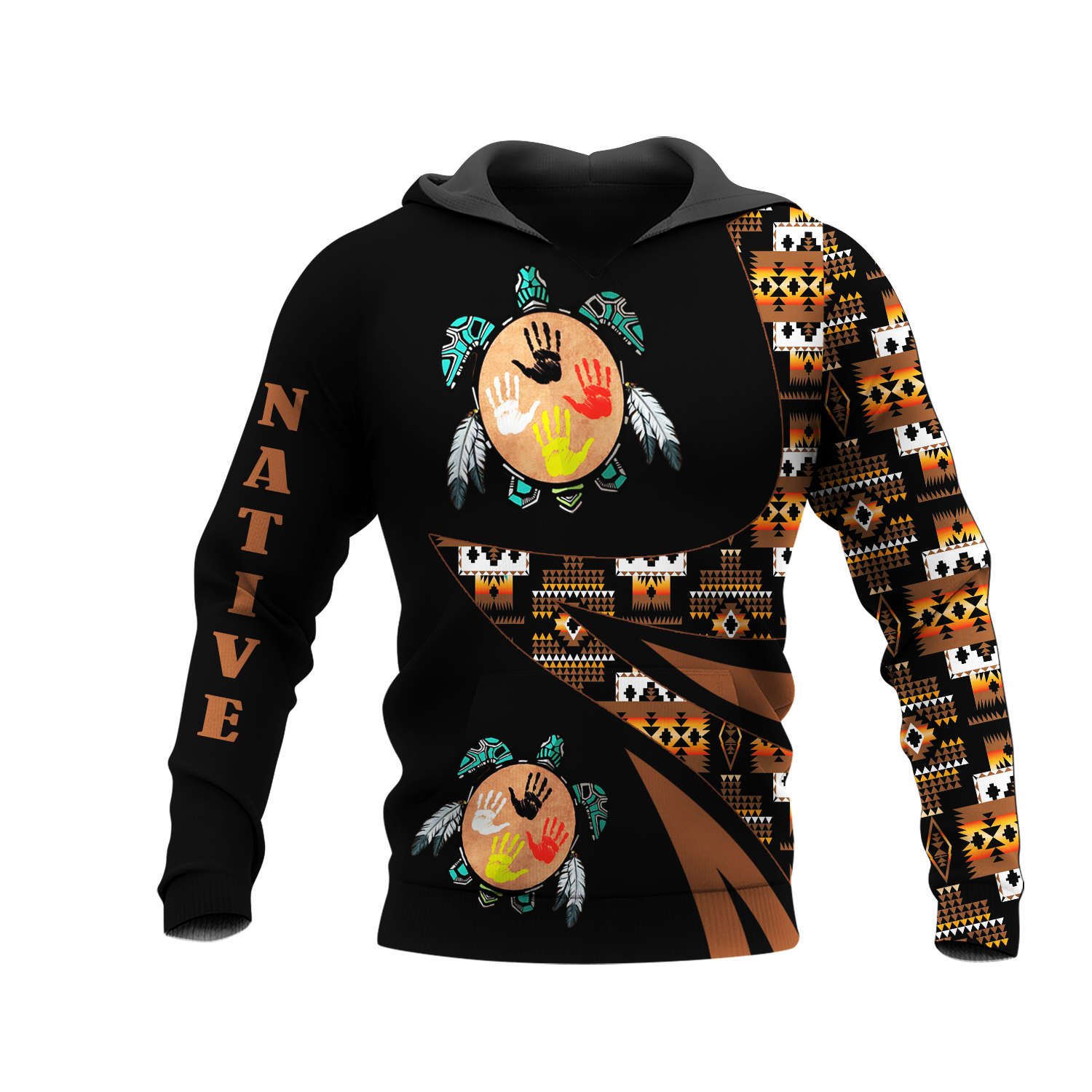 HD0012640 Pattern Native American  Pride 3D Hoodie