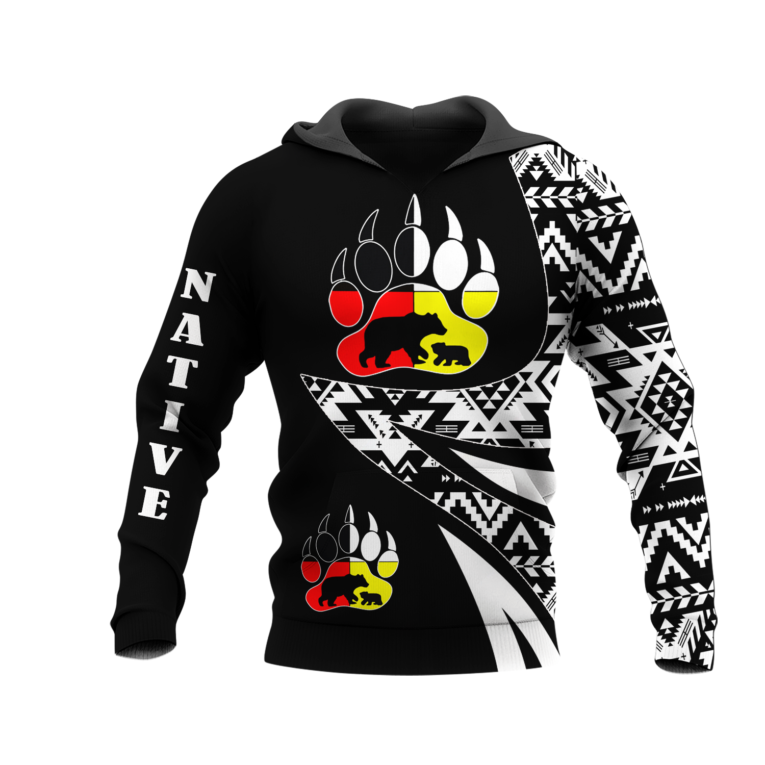HD0012641 Pattern Native American  Pride 3D Hoodie