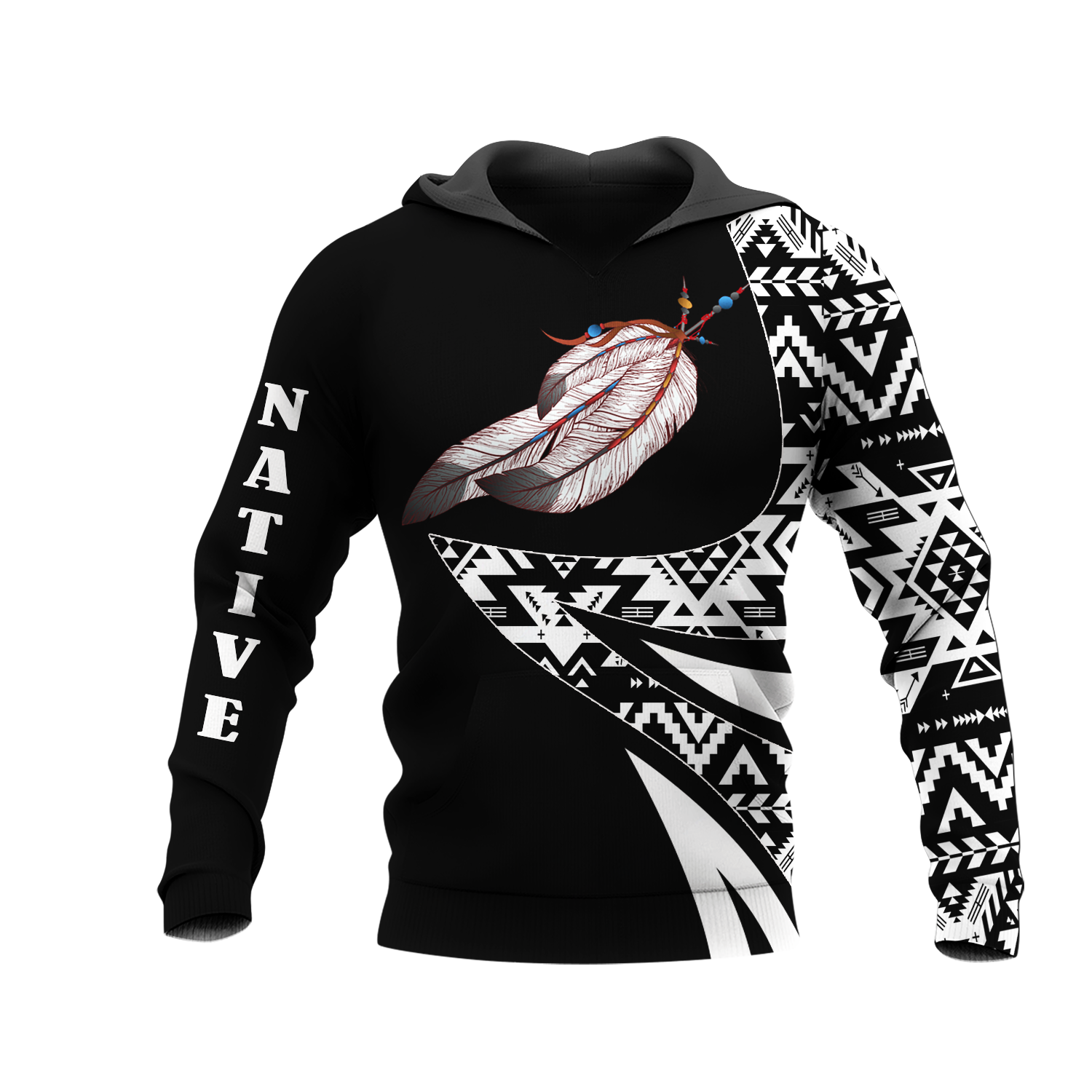 HD0012643 Pattern Native American  Pride 3D Hoodie