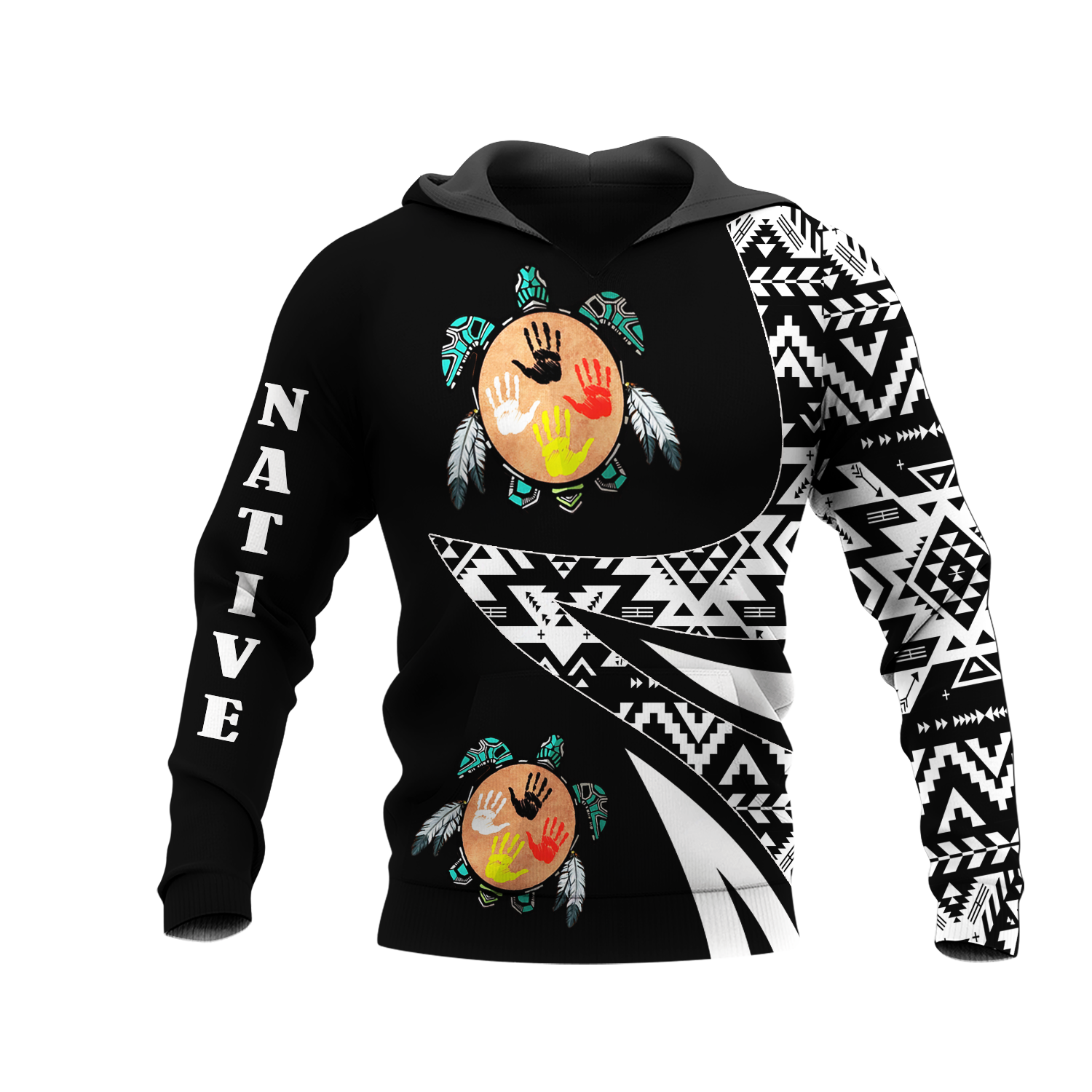 HD0012644 Pattern Native American  Pride 3D Hoodie