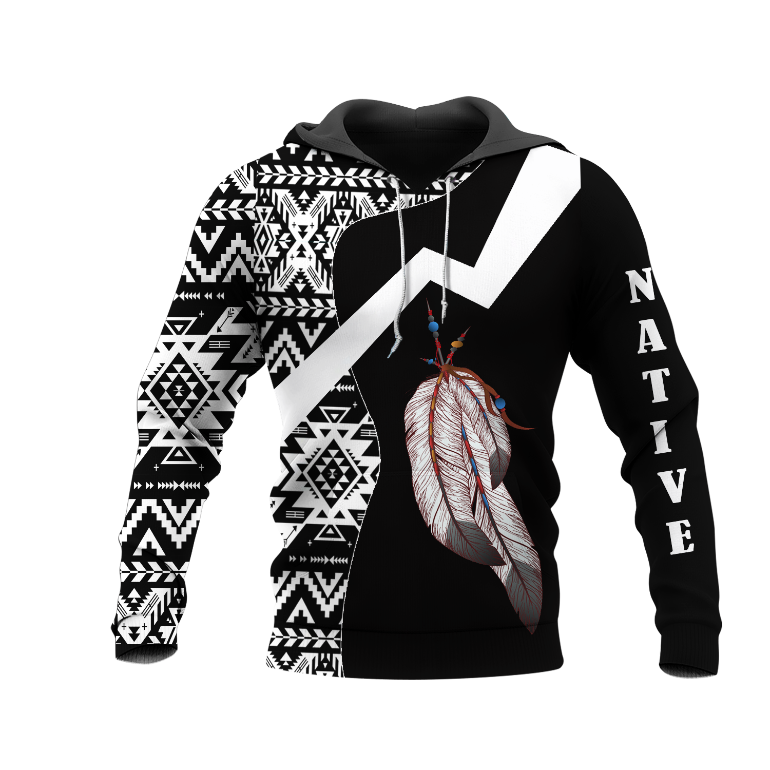 HD0012688 Indian Feather Native American Pride 3D Hoodie
