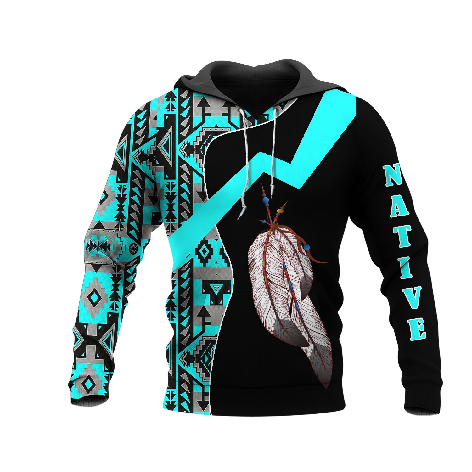 HD0012690 Indian Feather Native American Pride 3D Hoodie