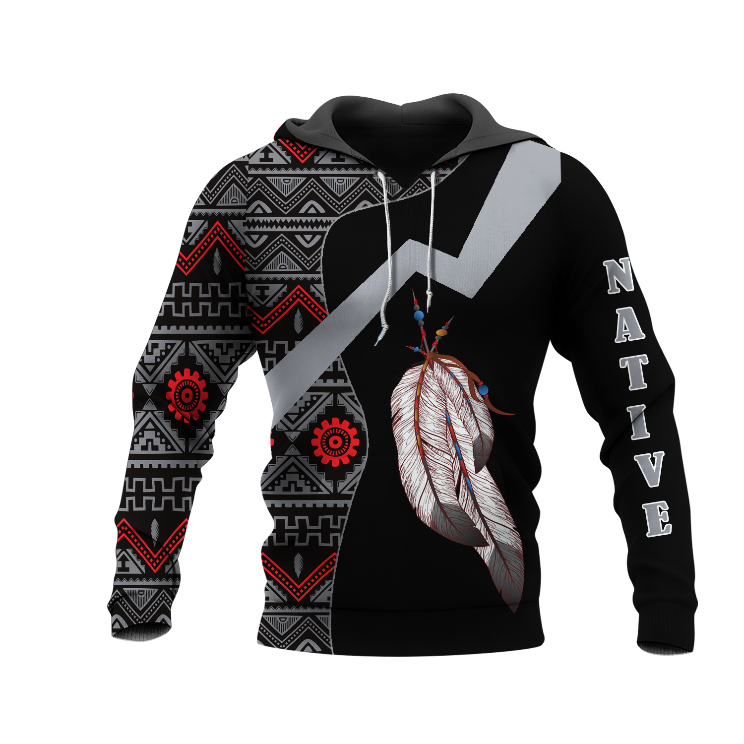 HD0012691 Indian Feather Native American Pride 3D Hoodie