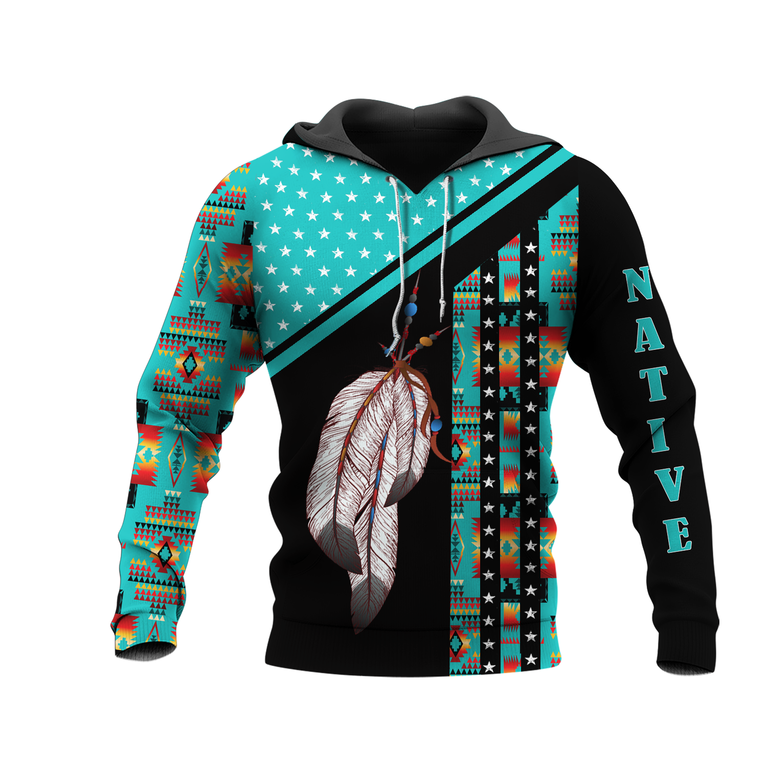 HD0012695 Indian Feather Native American Pride 3D Hoodie