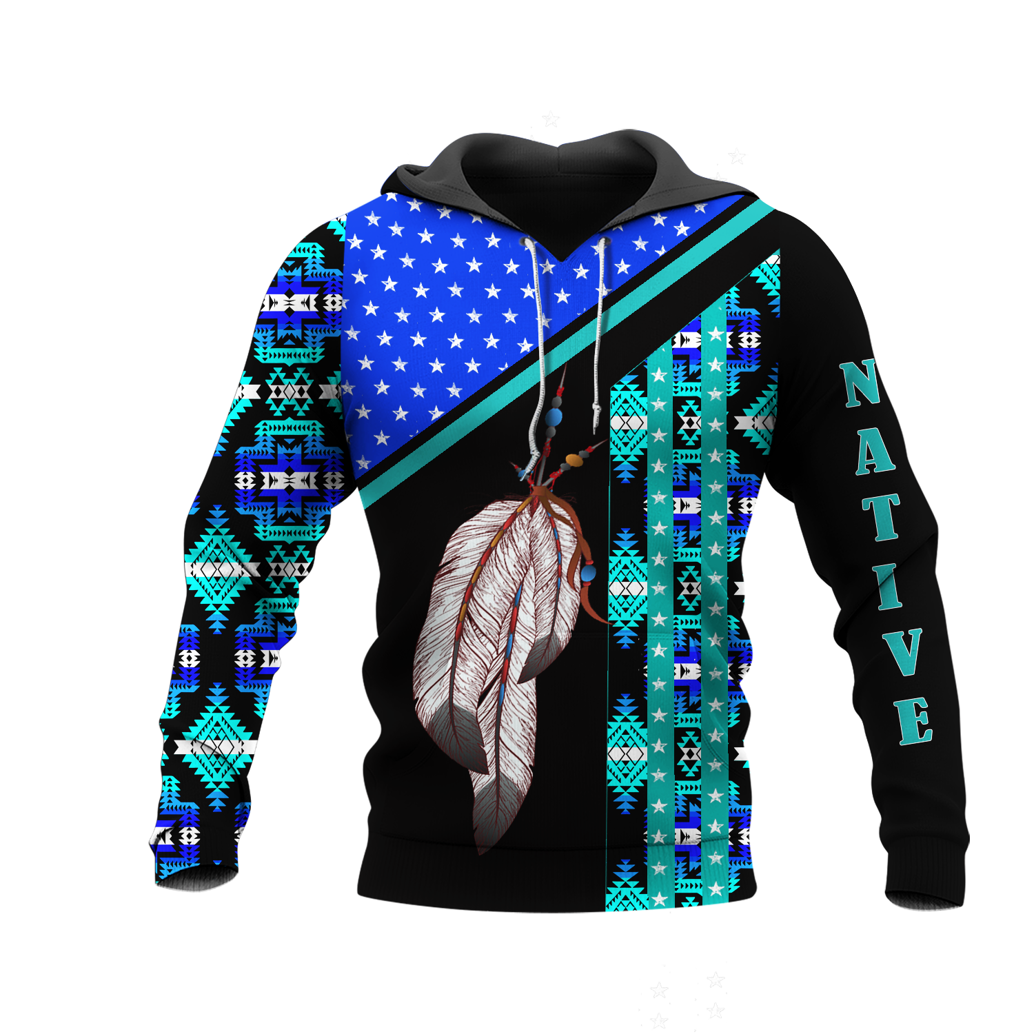 HD0012696 Indian Feather Native American Pride 3D Hoodie