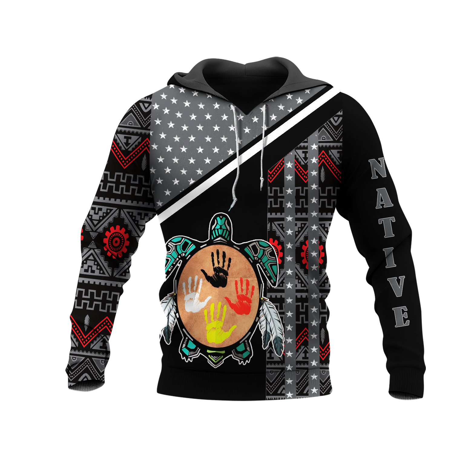 HD0012703 Tribal Turtle Spirit Native American Pride 3D Hoodie