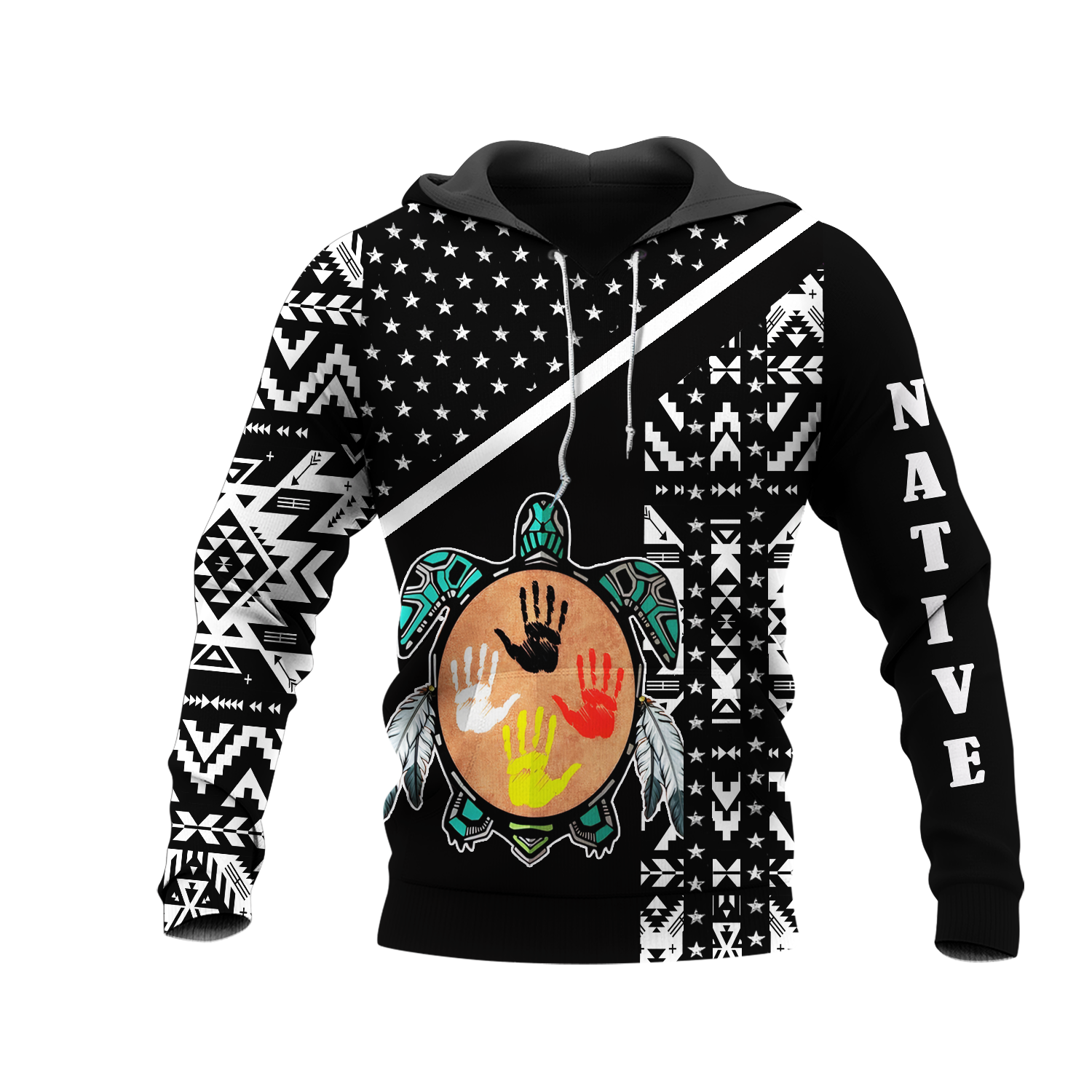 HD0012704 Tribal Turtle Spirit Native American Pride 3D Hoodie