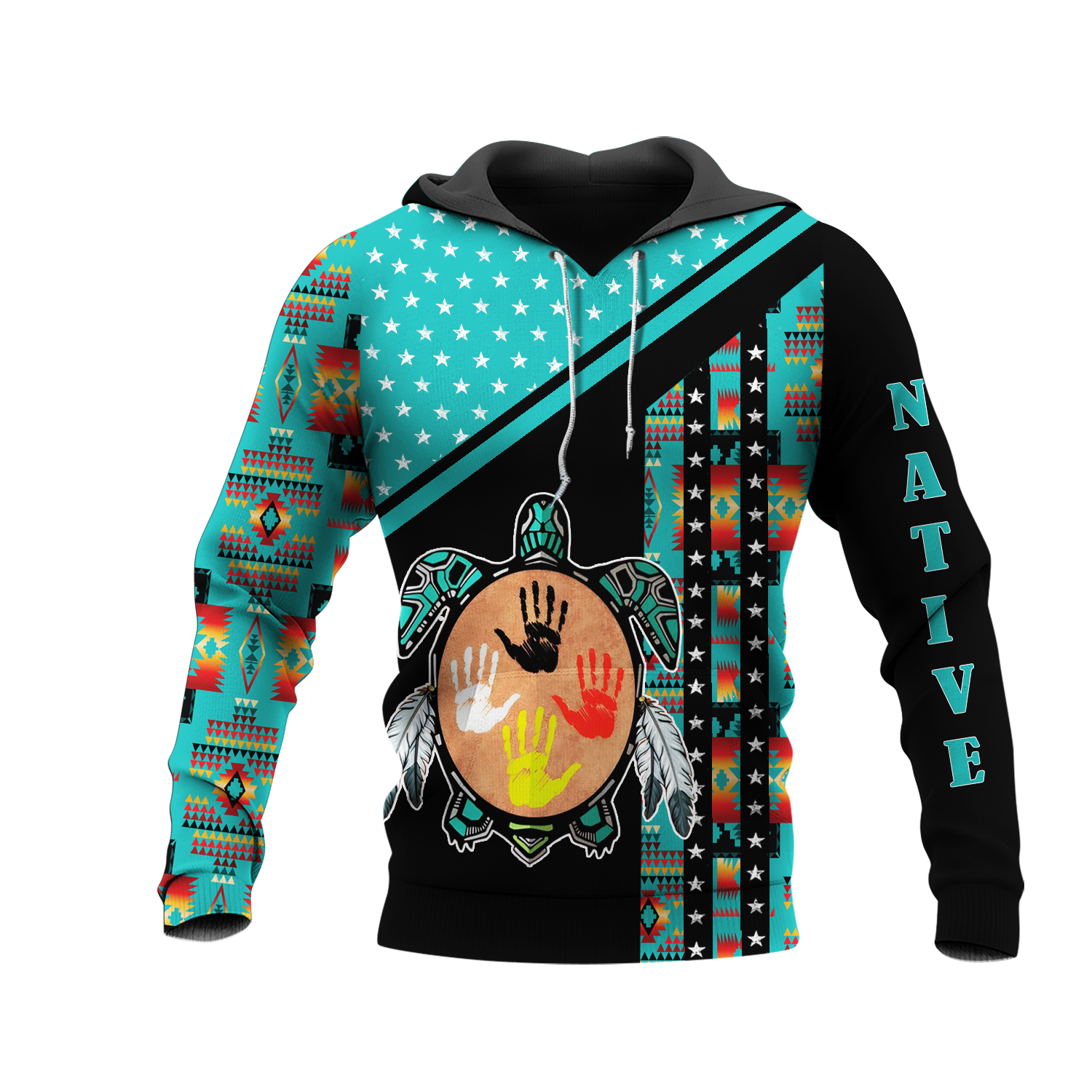 HD0012705 Tribal Turtle Spirit Native American Pride 3D Hoodie