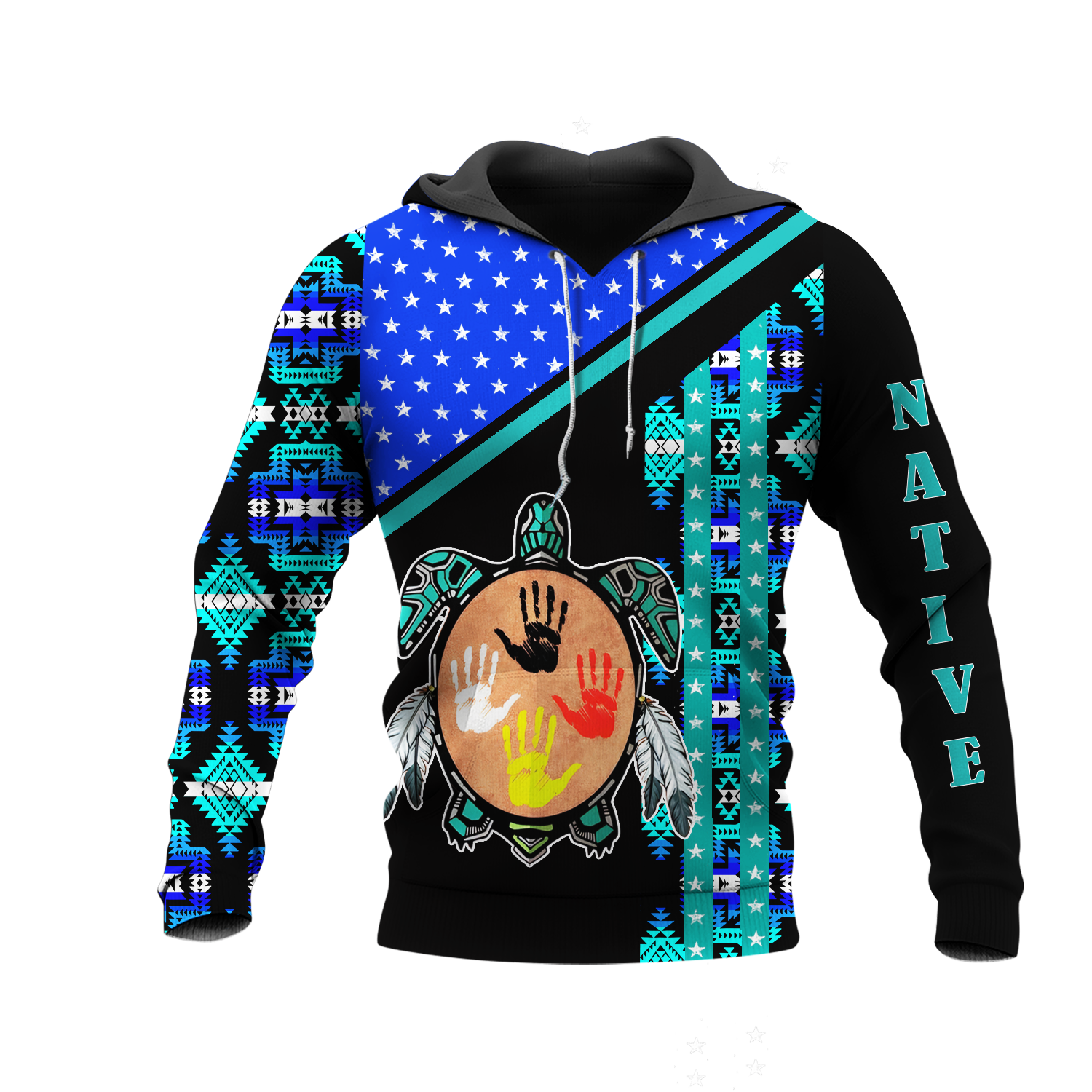HD0012706 Tribal Turtle Spirit Native American Pride 3D Hoodie