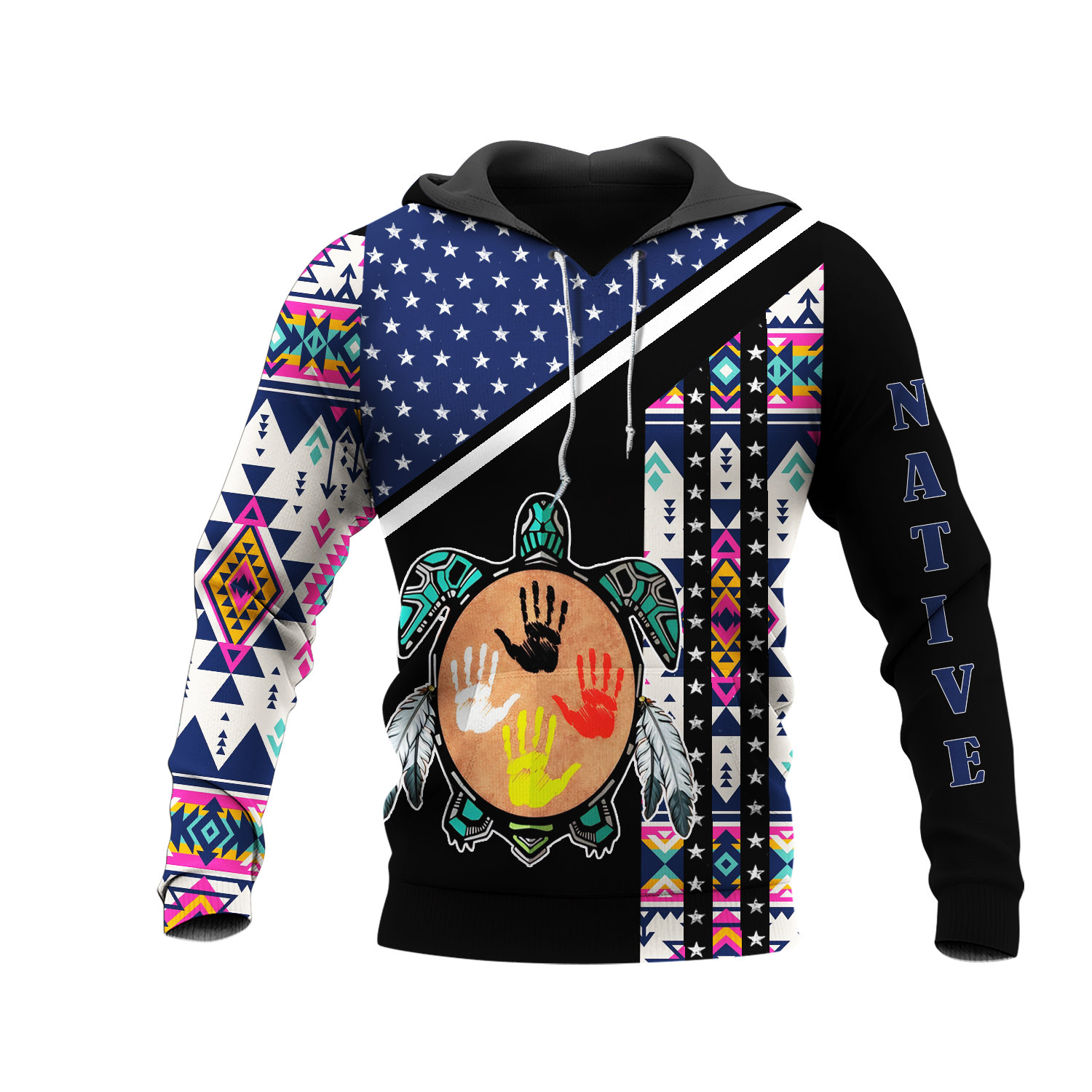 HD0012707 Tribal Turtle Spirit Native American Pride 3D Hoodie