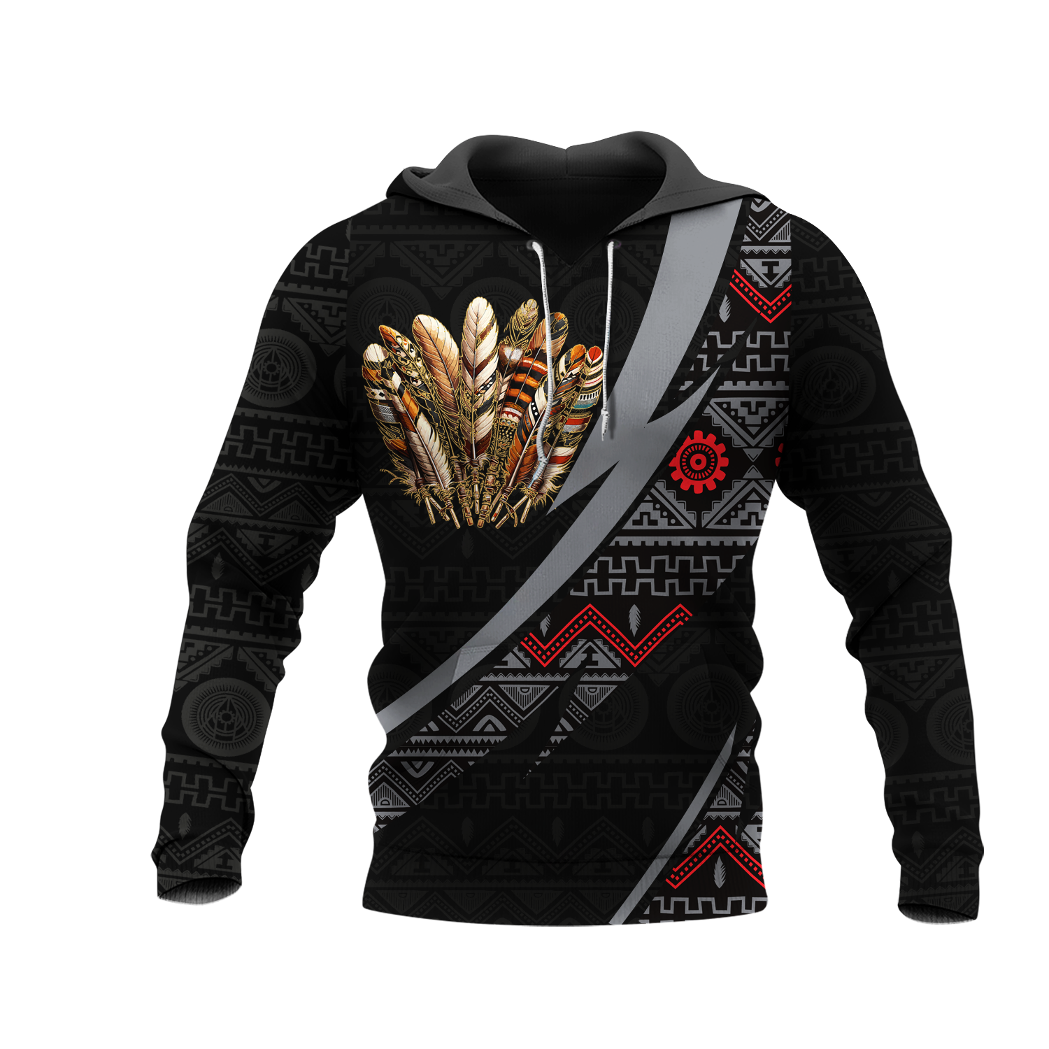 HD0012726 Tribal Feather Native American Pride 3D Hoodie