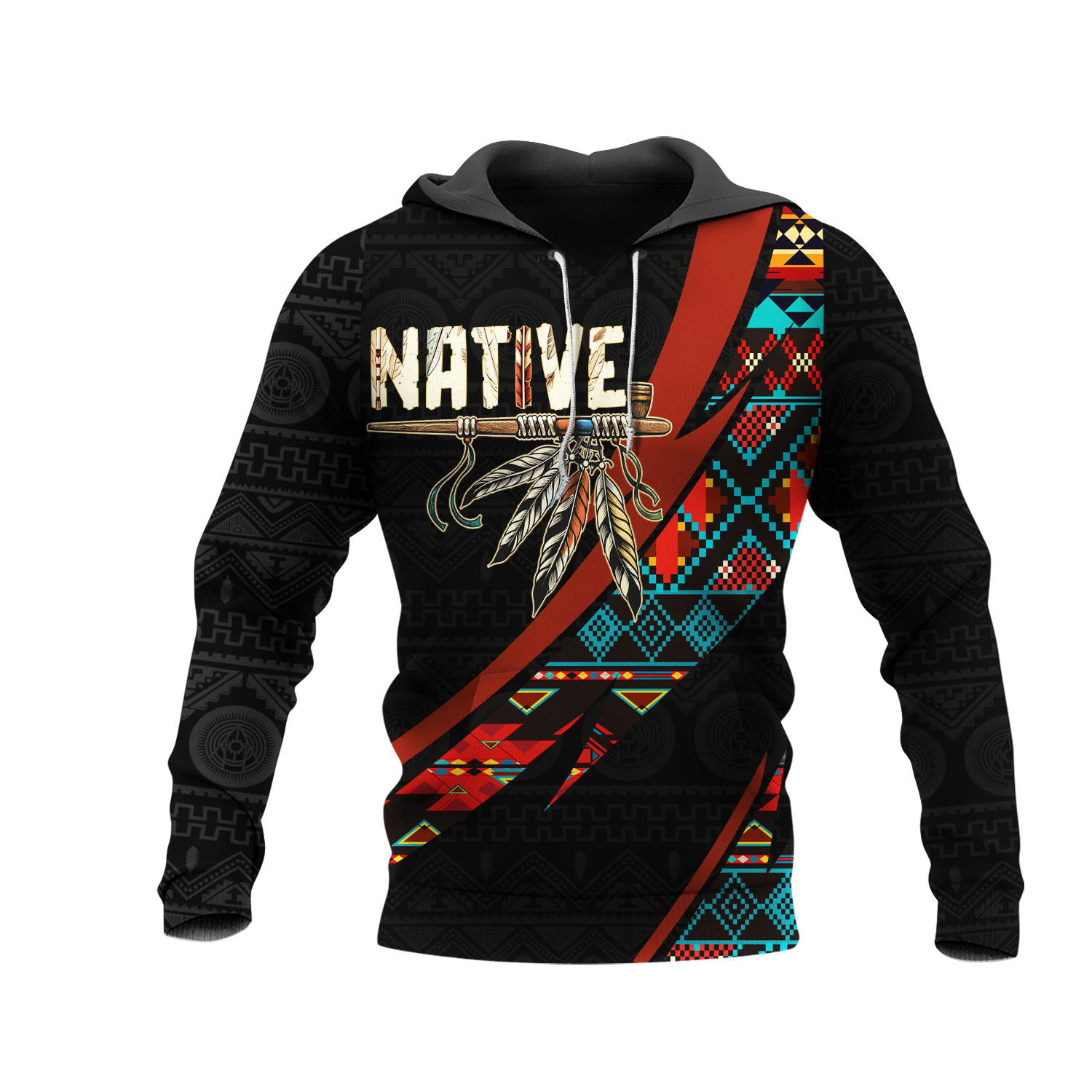 HD0012727 Tribal Feather Native American Pride 3D Hoodie