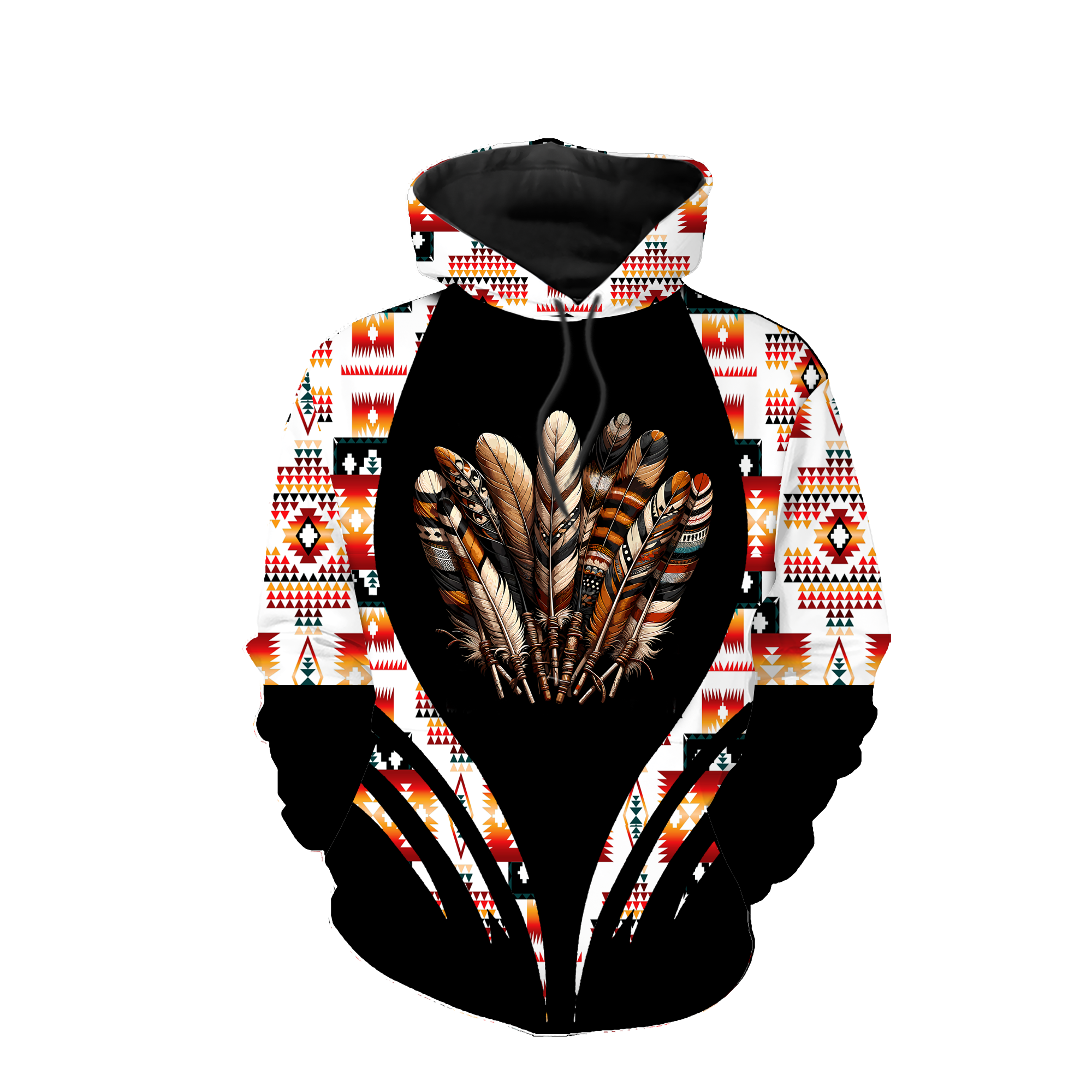 HD0012740 Feather Native American Pride 3D Hoodie