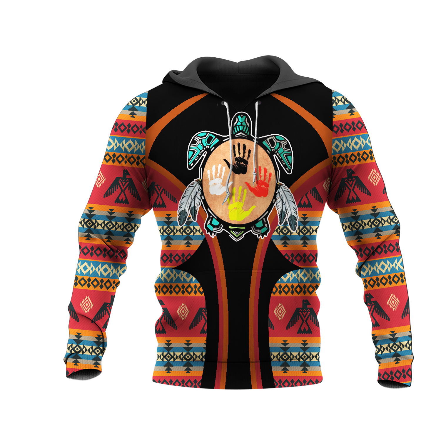 HD0012804 Tribal Turtle Native American Pride 3D Hoodie