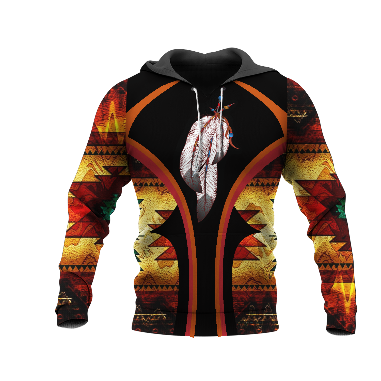 HD0012809 Feather  Native American Pride 3D Hoodie