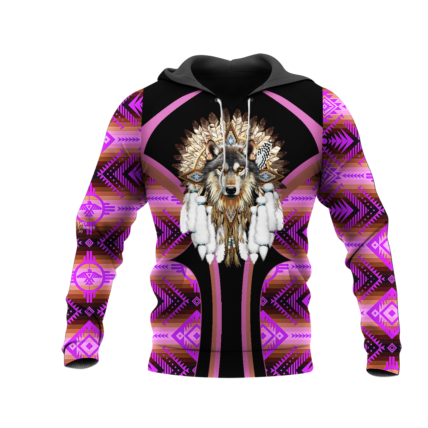 HD0012813 Wolf Native American Pride 3D Hoodie