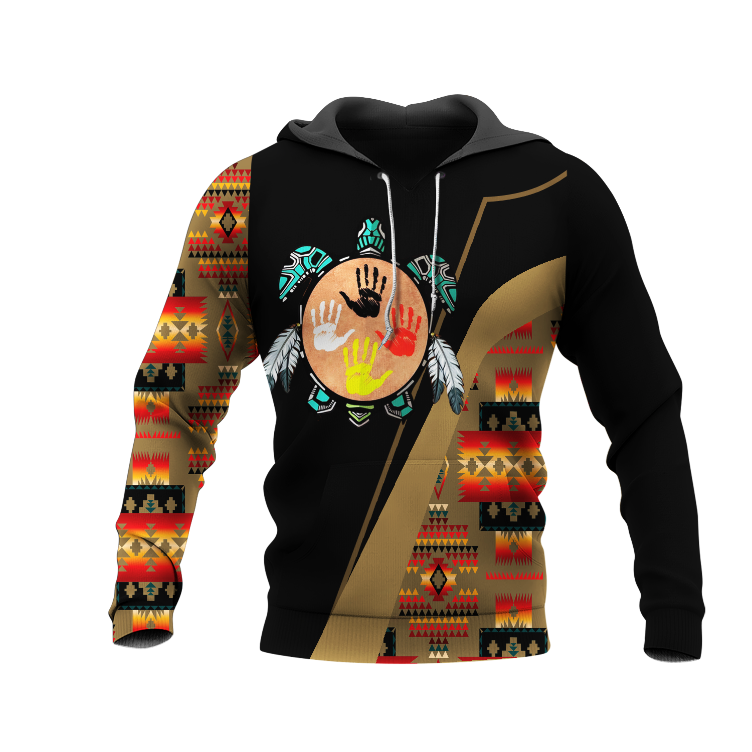 HD0012827 Tribal Turtle  Native American Pride 3D Hoodie