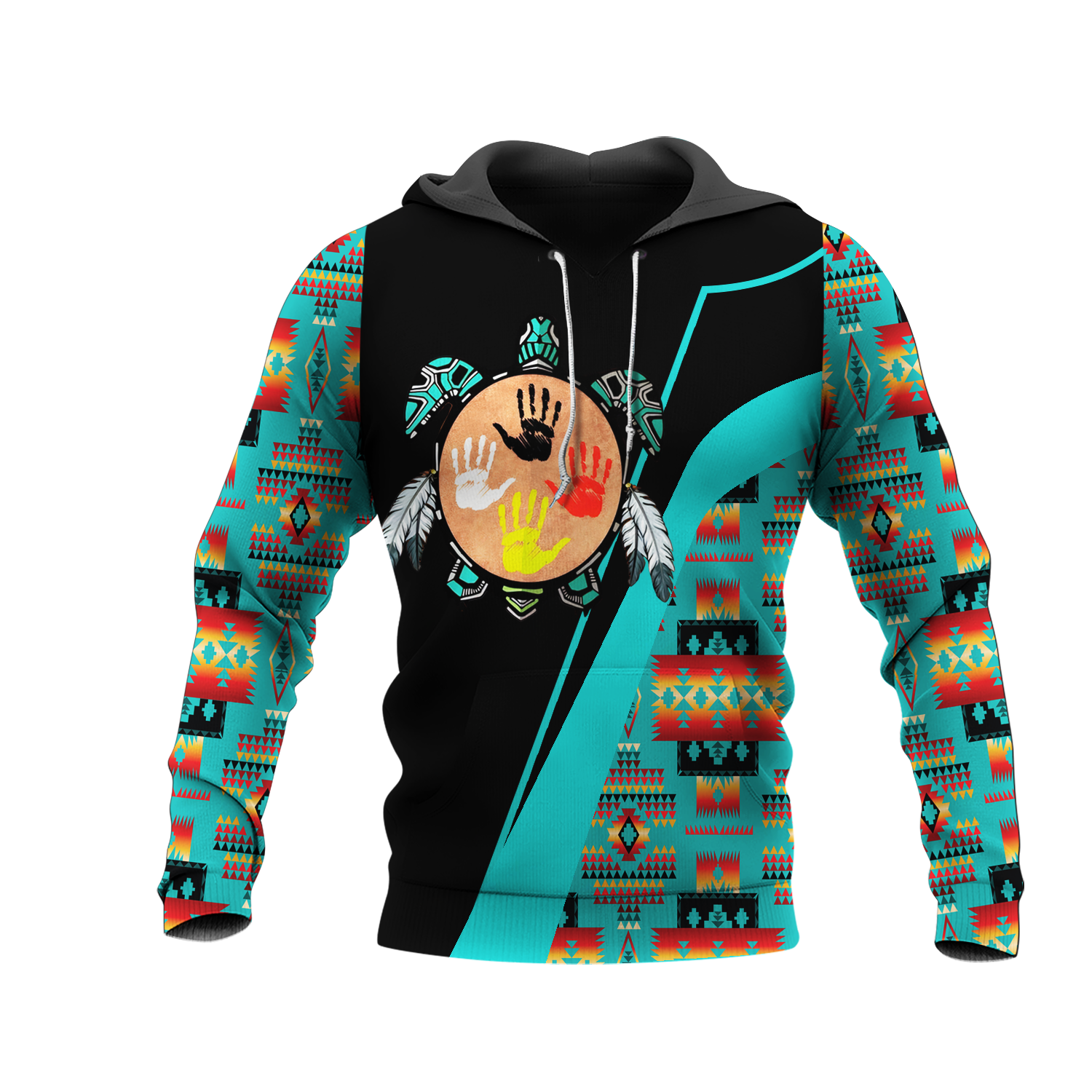 HD0012828 Tribal Turtle  Native American Pride 3D Hoodie