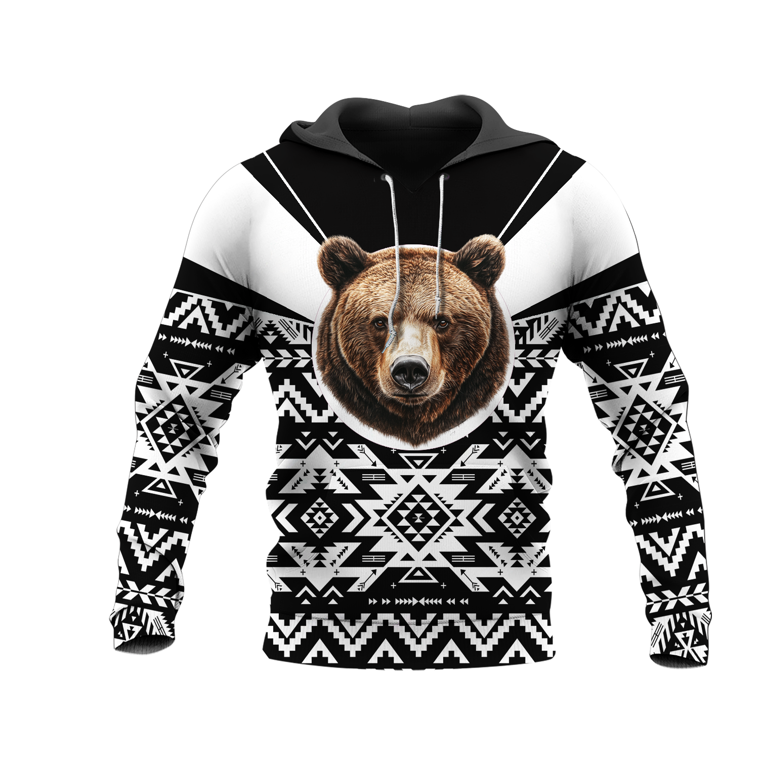 HD0012851 Bear Native American Pride 3D Hoodie