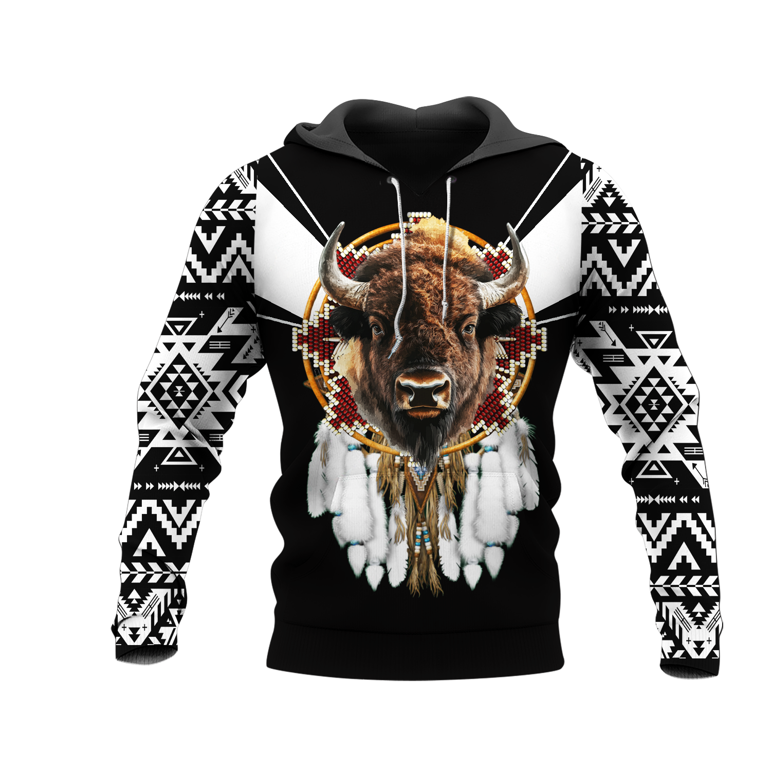 HD0012858 Bison Native American Pride 3D Hoodie