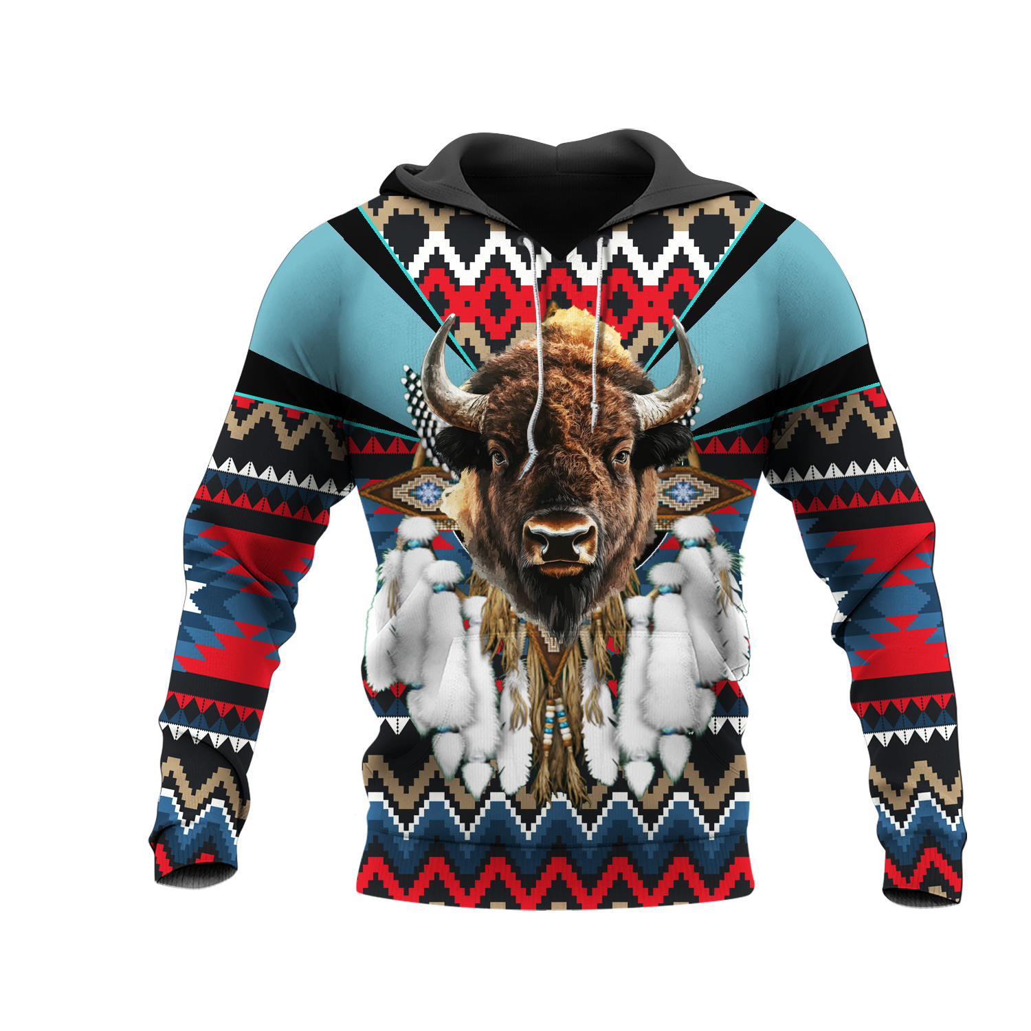 HD0012860 Bison Native American Pride 3D Hoodie