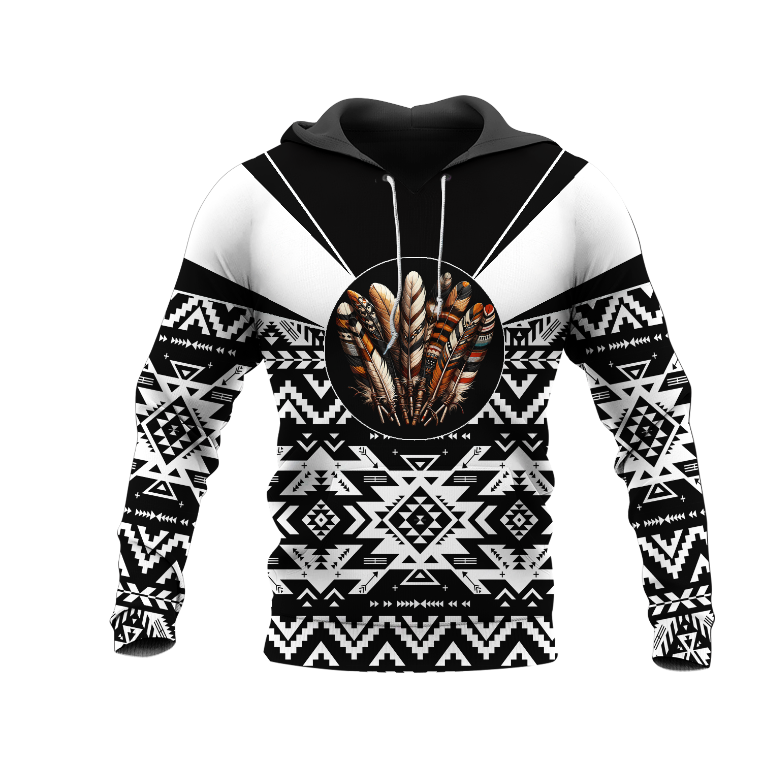 HD0012861 Feather Native American Pride 3D Hoodie
