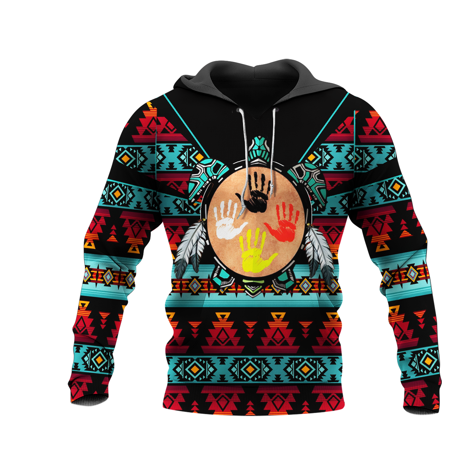 HD0012863 Tribal Turtle Native American Pride 3D Hoodie