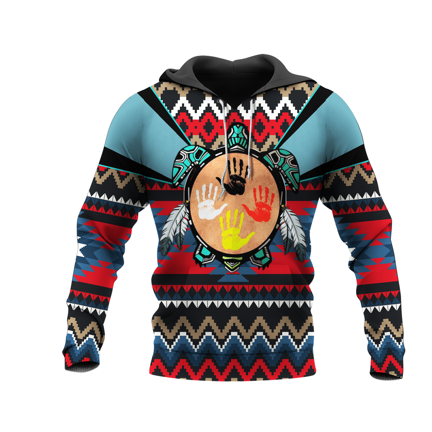 HD0012864 Tribal Turtle Native American Pride 3D Hoodie