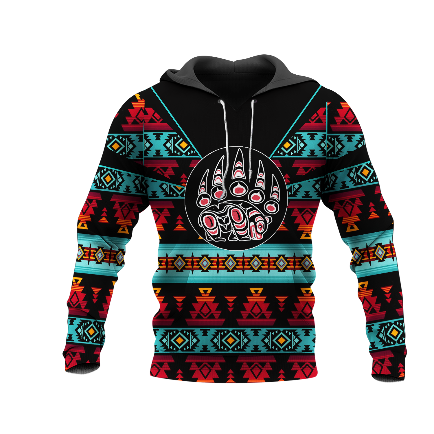 HD0012867 Bear Symbol Native American Pride 3D Hoodie