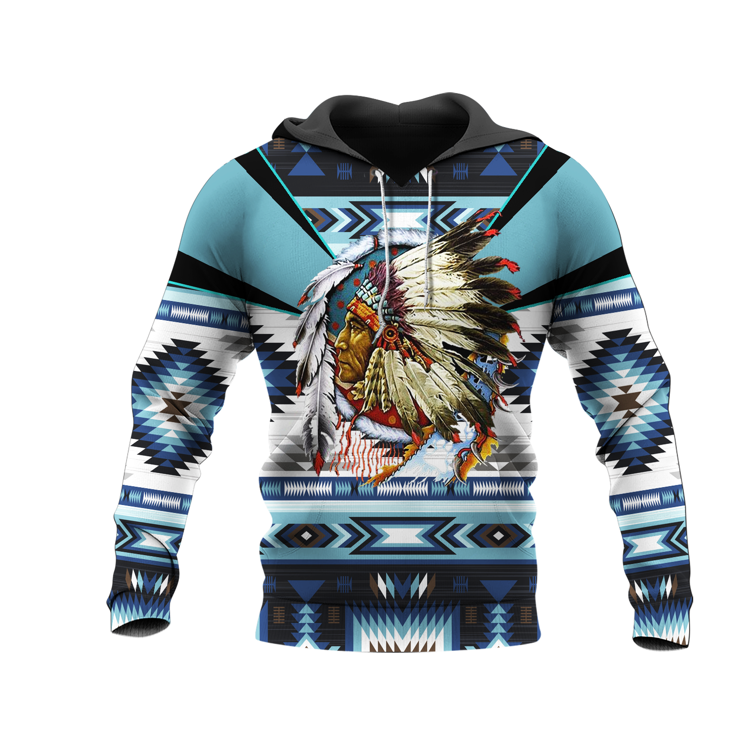 HD0012869 Chief Native American Pride 3D Hoodie