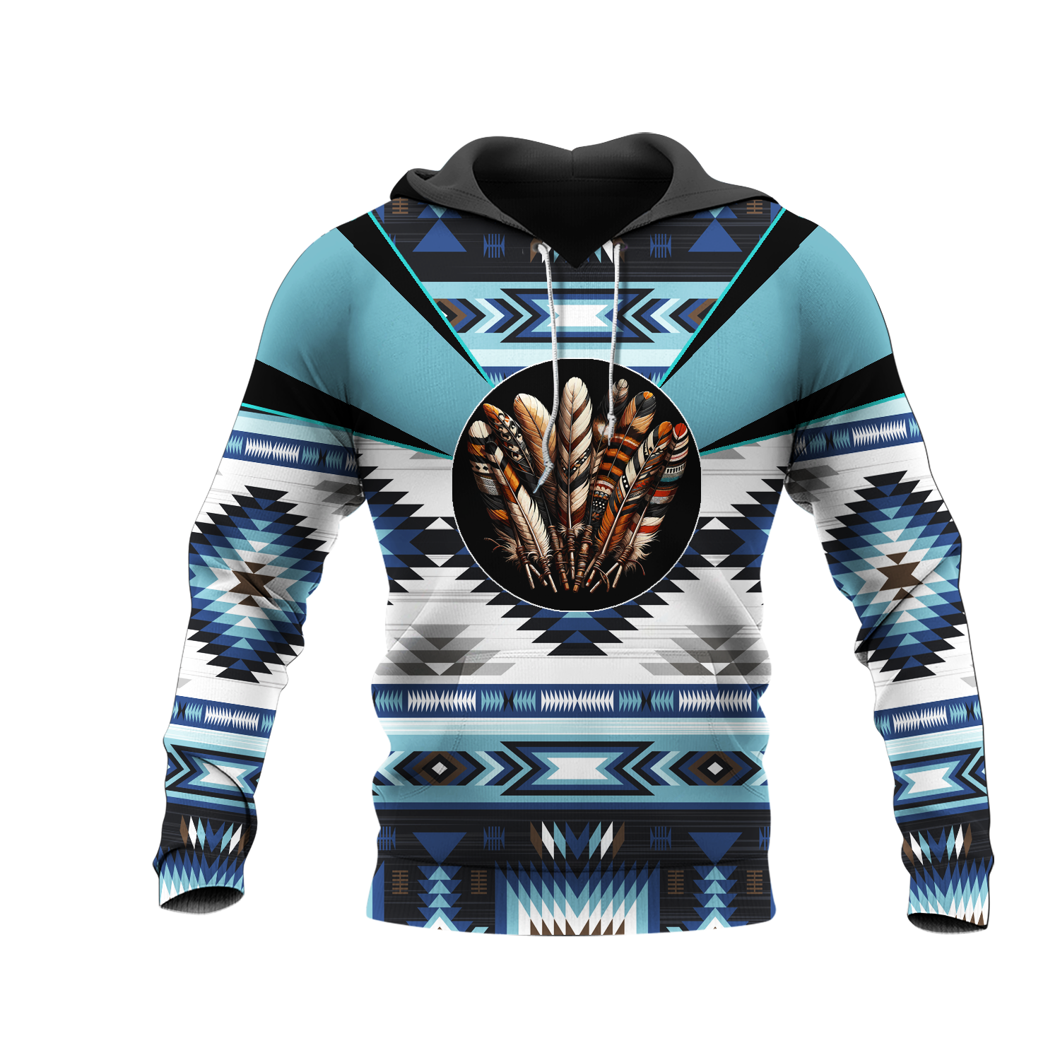 HD0012871 Feather Native American Pride 3D Hoodie