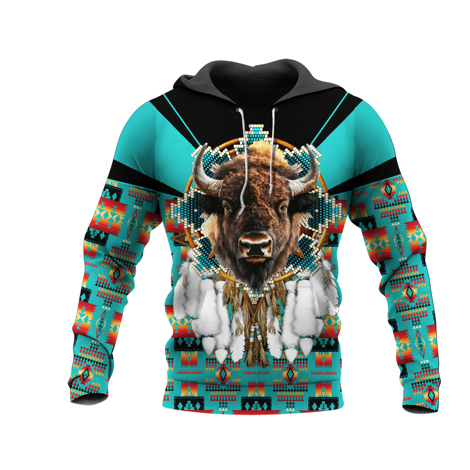 HD0012872 Bison Native American Pride 3D Hoodie