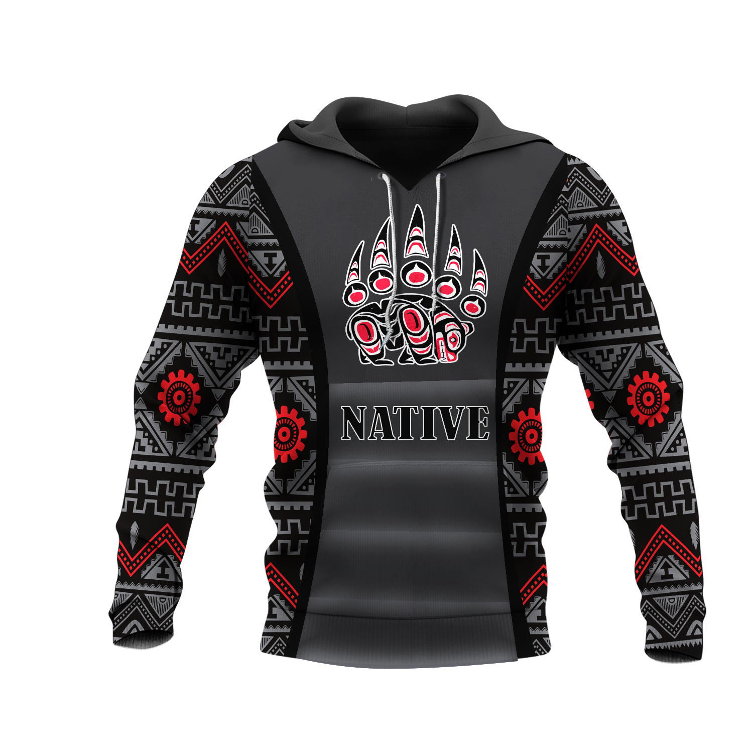 HD0012876 Bear Symbol Native American Pride 3D Hoodie