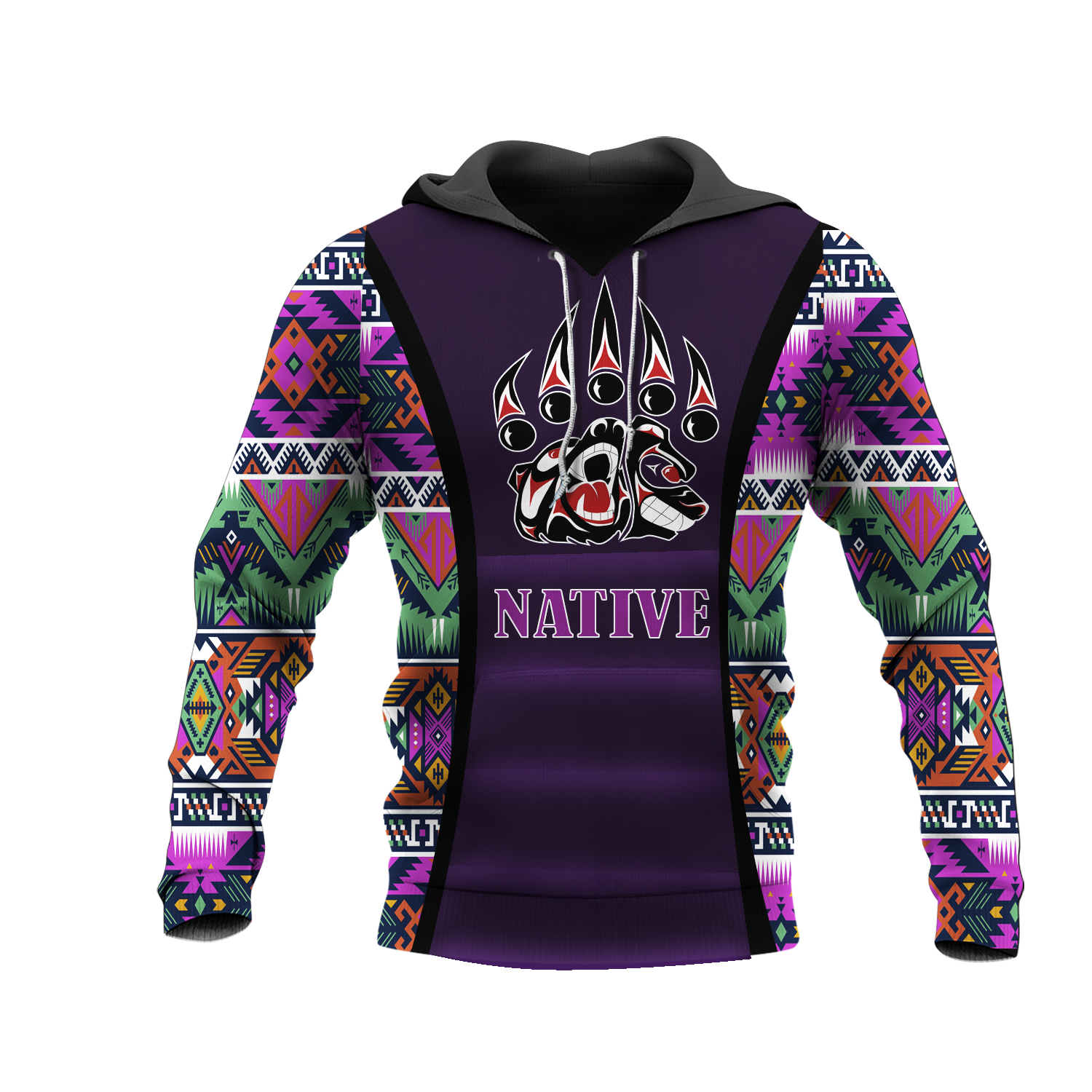 HD0012878 Bear Symbol Native American Pride 3D Hoodie