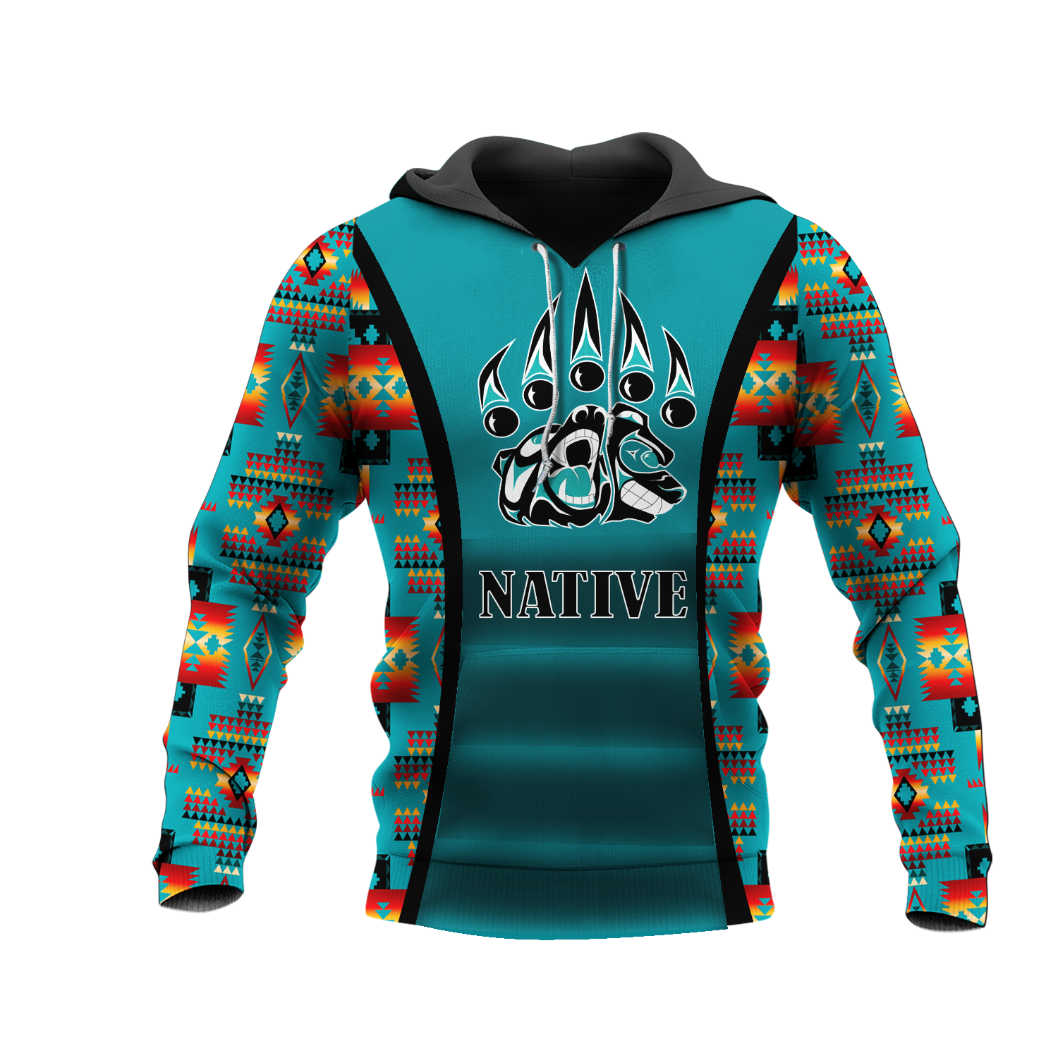HD00128809 Bear Symbol Native American Pride 3D Hoodie