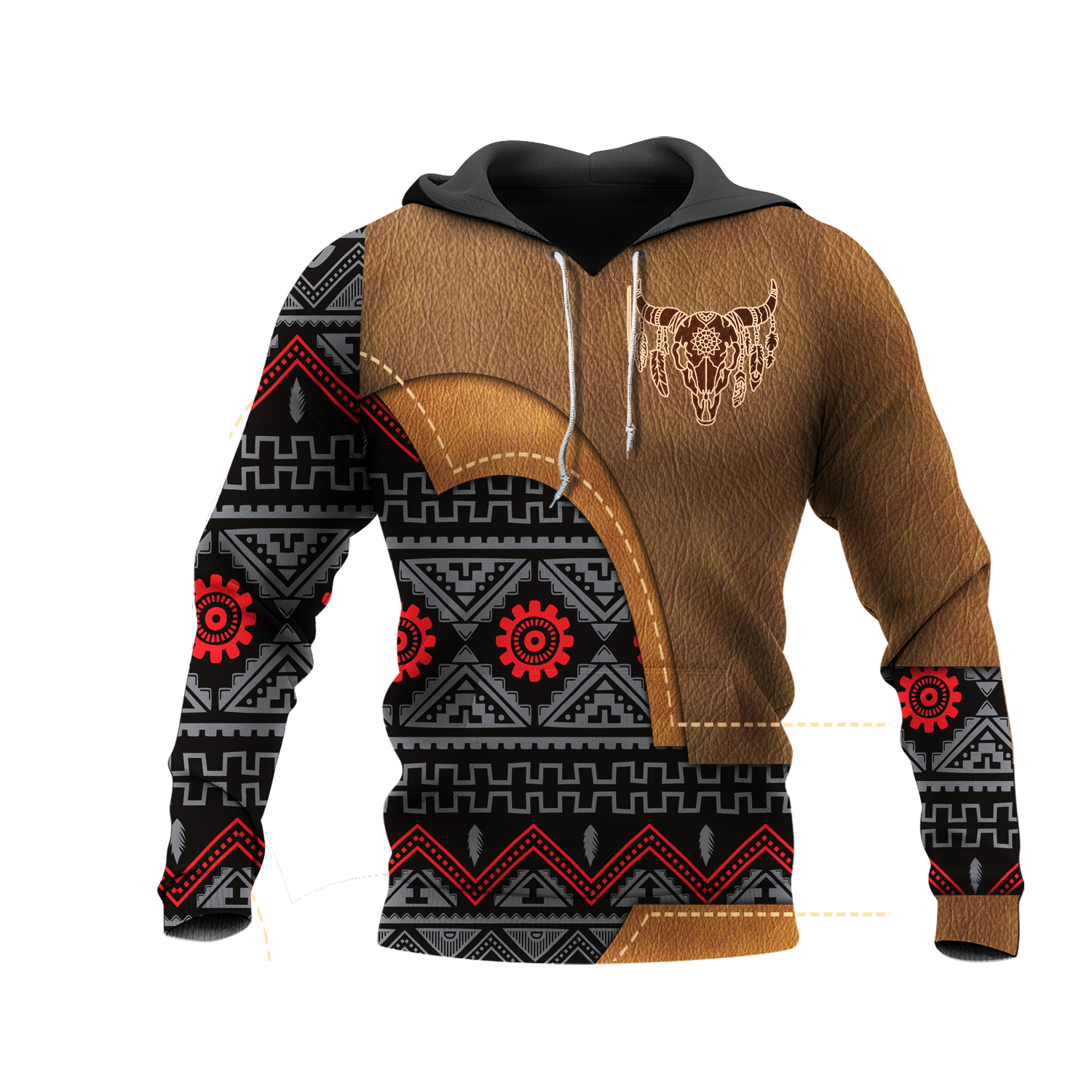 HD0012909 Bison Native American Pride 3D Hoodie