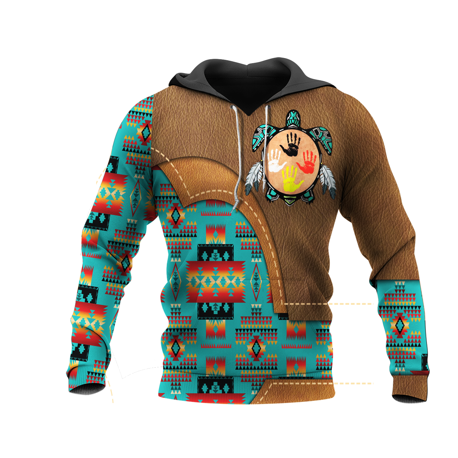 HD0012911 Tribal Turtle Native American Pride 3D Hoodie