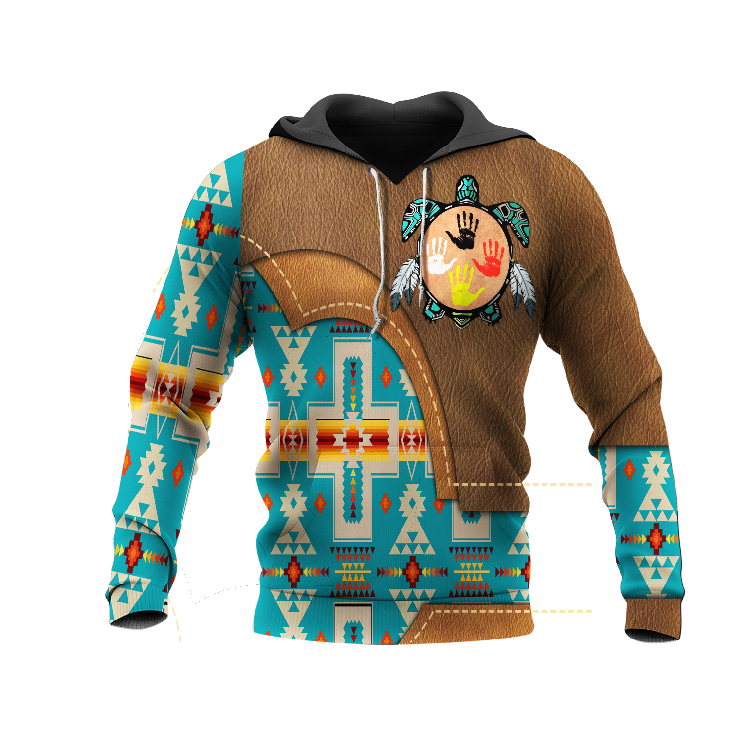 HD0012912 Tribal Turtle Native American Pride 3D Hoodie