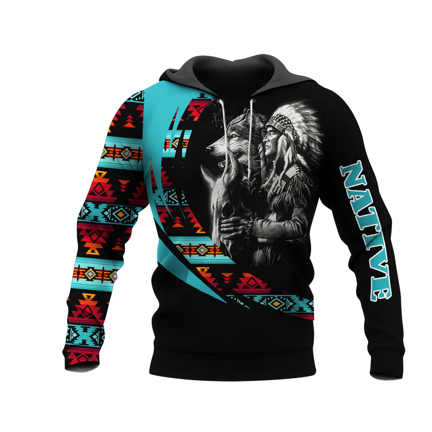 HD0012945 Tribal Chief Native American Pride 3D Hoodie