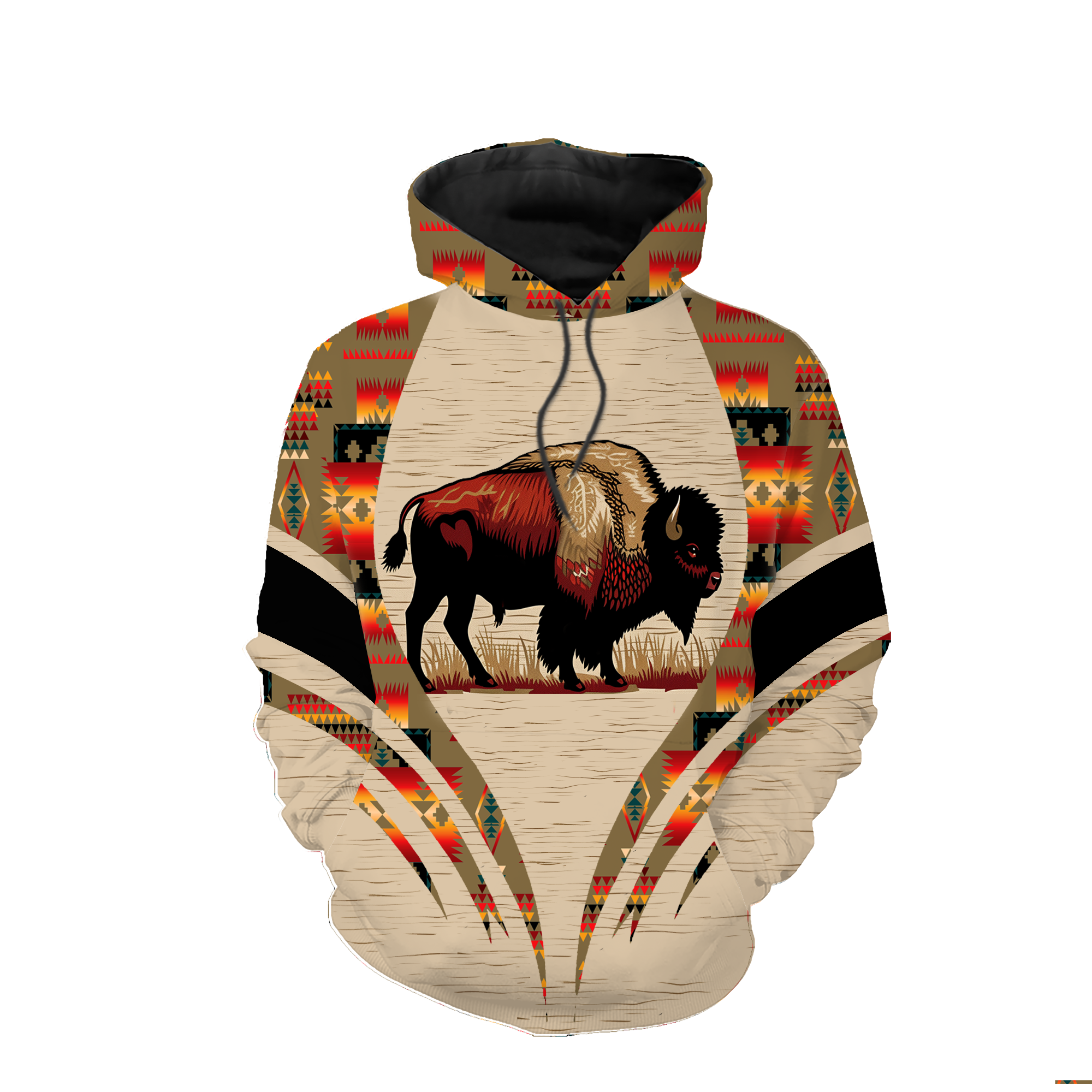 HD0012965 Bear Native American Pride 3D Hoodie