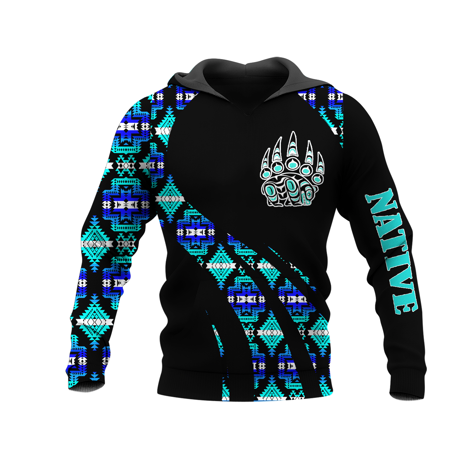 HD0012971 Bear Native American Pride 3D Hoodie