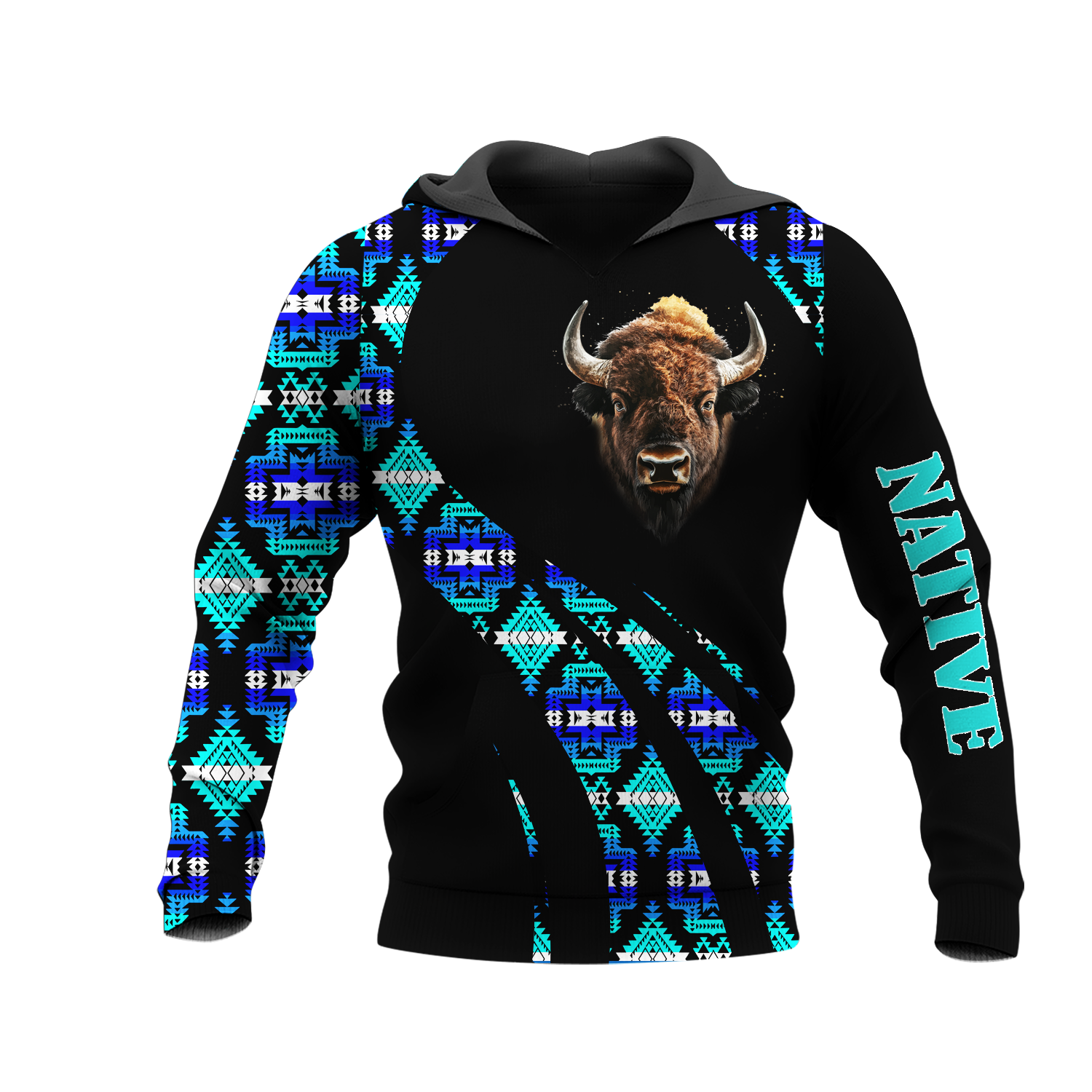 HD0012976 Bison Native American Pride 3D Hoodie