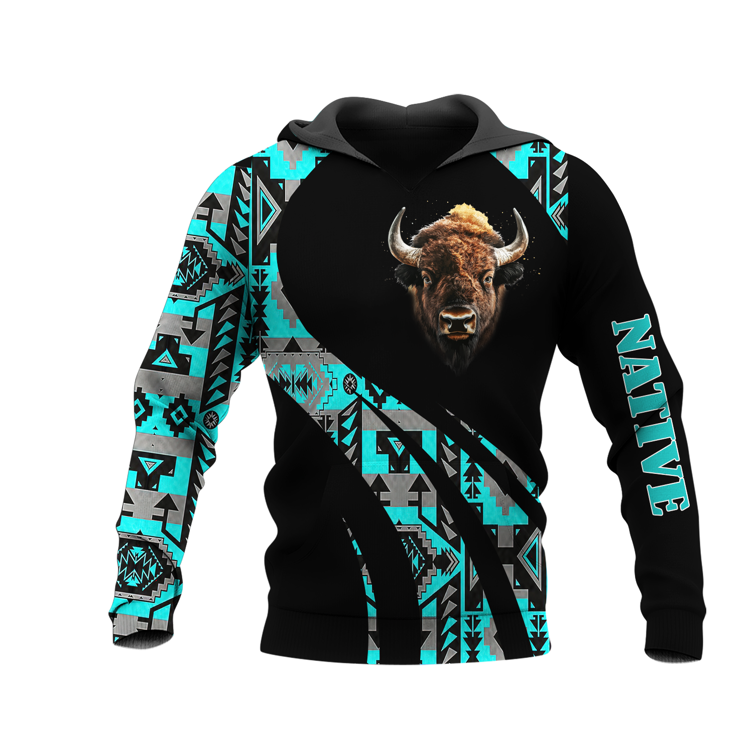 HD0012978 Bison Native American Pride 3D Hoodie