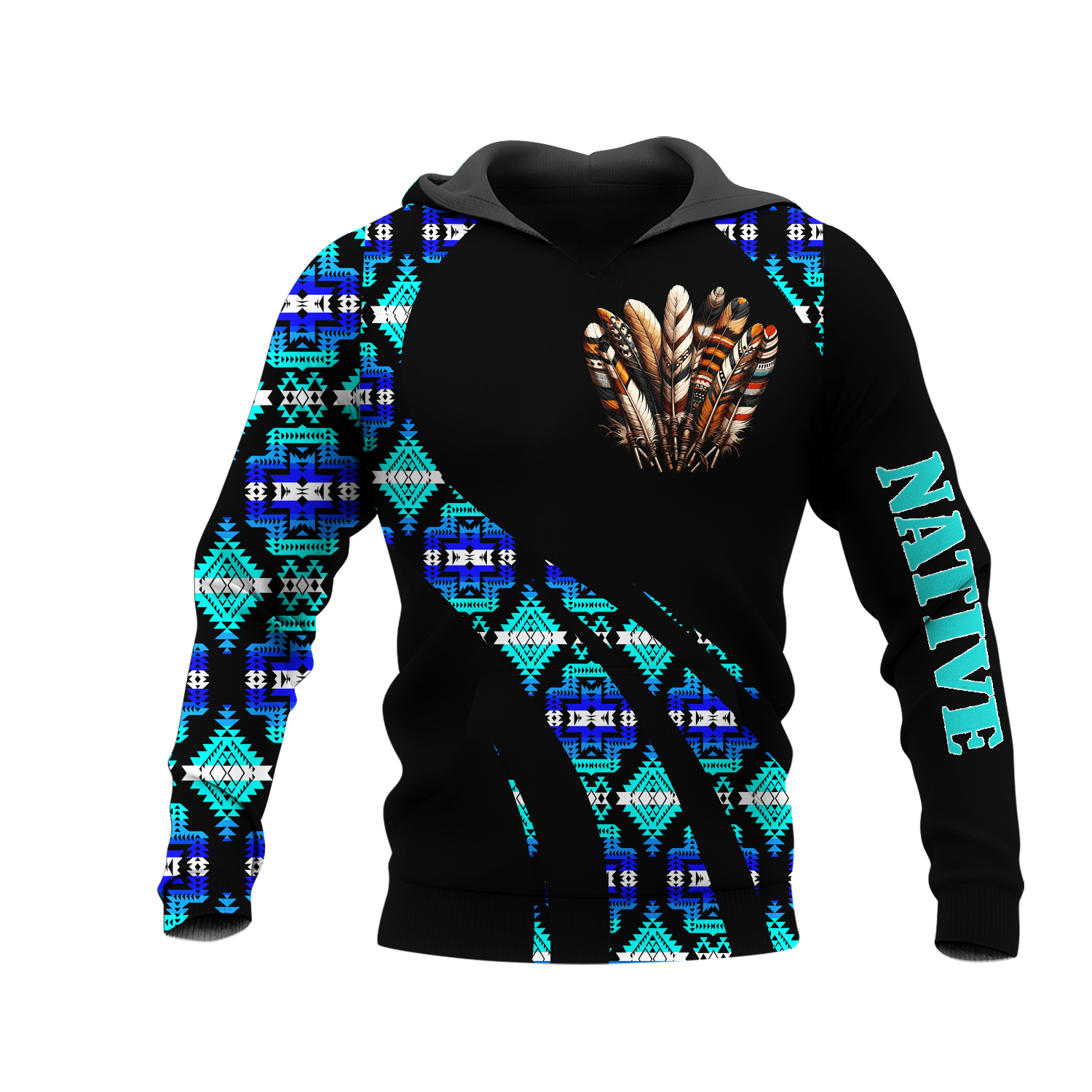 HD0012983 Feather Native American Pride 3D Hoodie