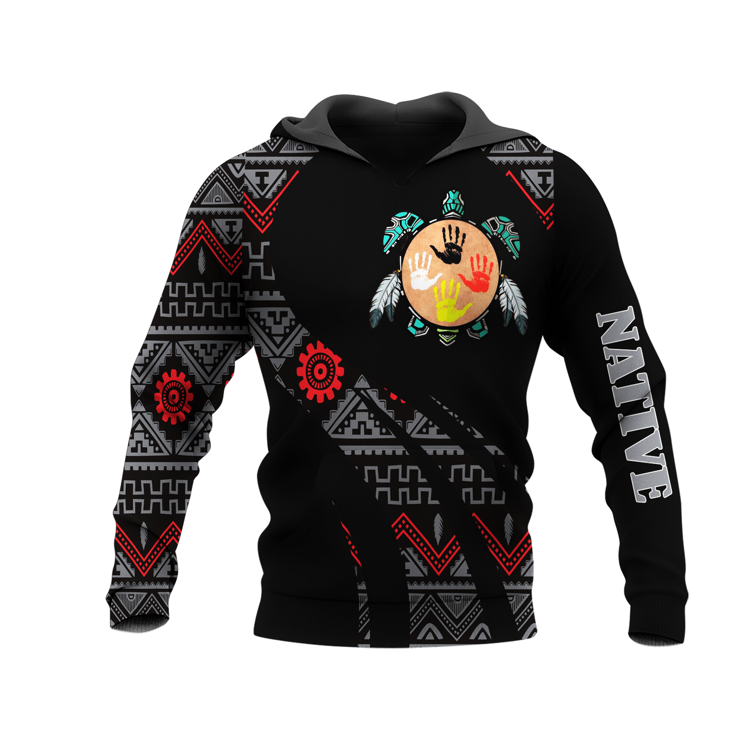 HD0012984 Tribal Turtle Native American Pride 3D Hoodie